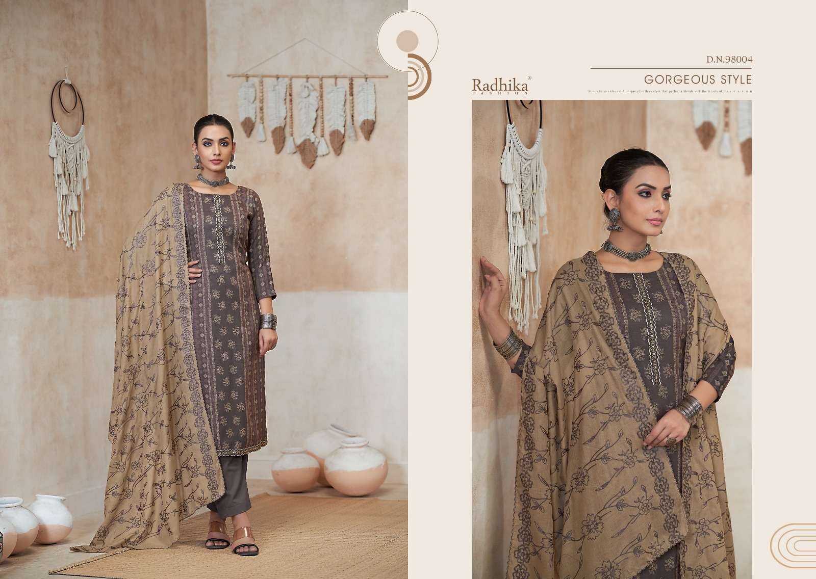 RADHIKA FASHION AZARA BLACK BERRY VOL 13 COTTON DESIGNER PRINT SUIT