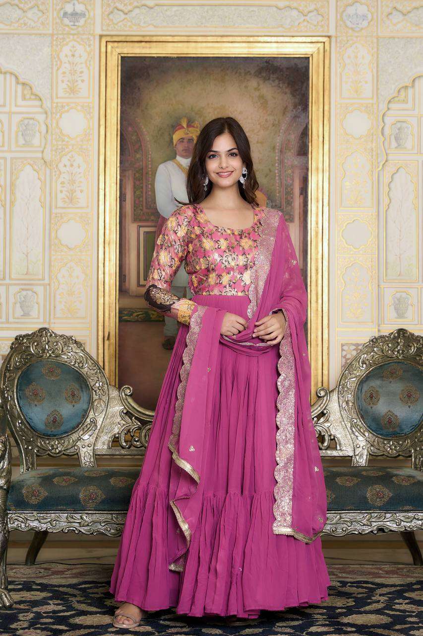RAM 052 FANCY DESIGNER LONG GOWN WITH DUPATTA BE