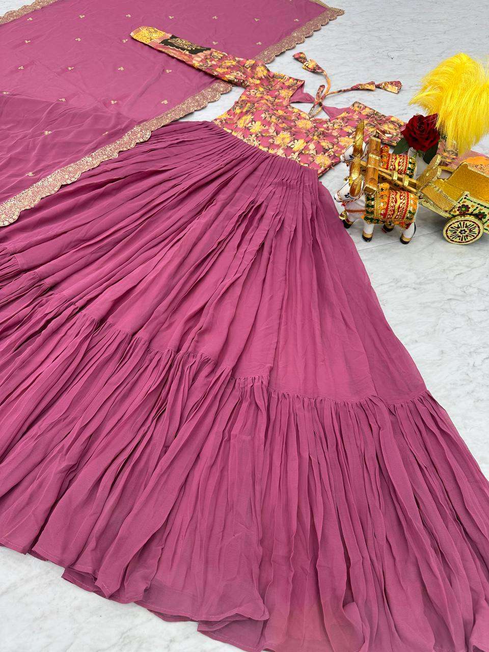 RAM 052 FANCY DESIGNER LONG GOWN WITH DUPATTA BE