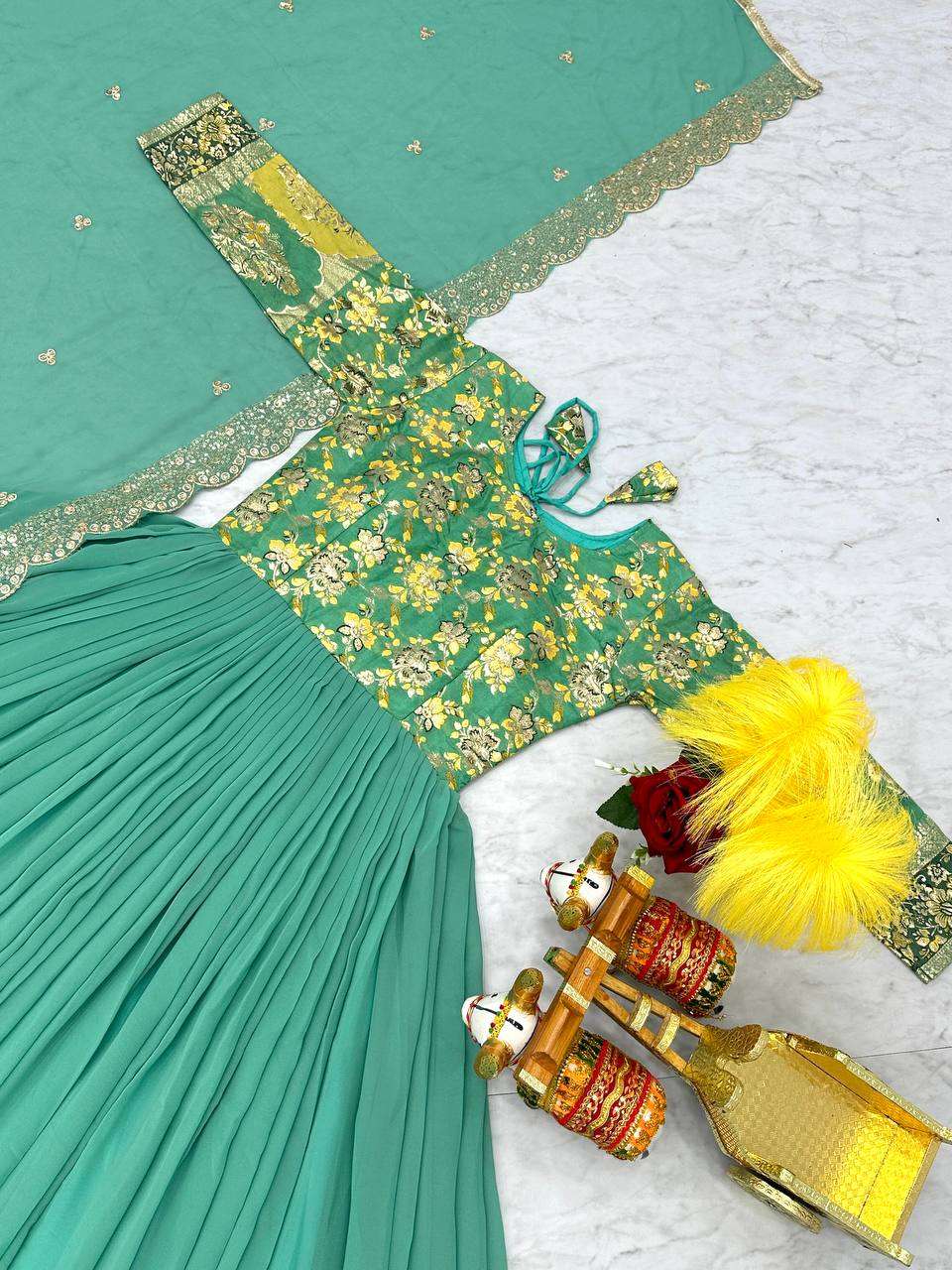 RAM 052 FANCY DESIGNER LONG GOWN WITH DUPATTA BE