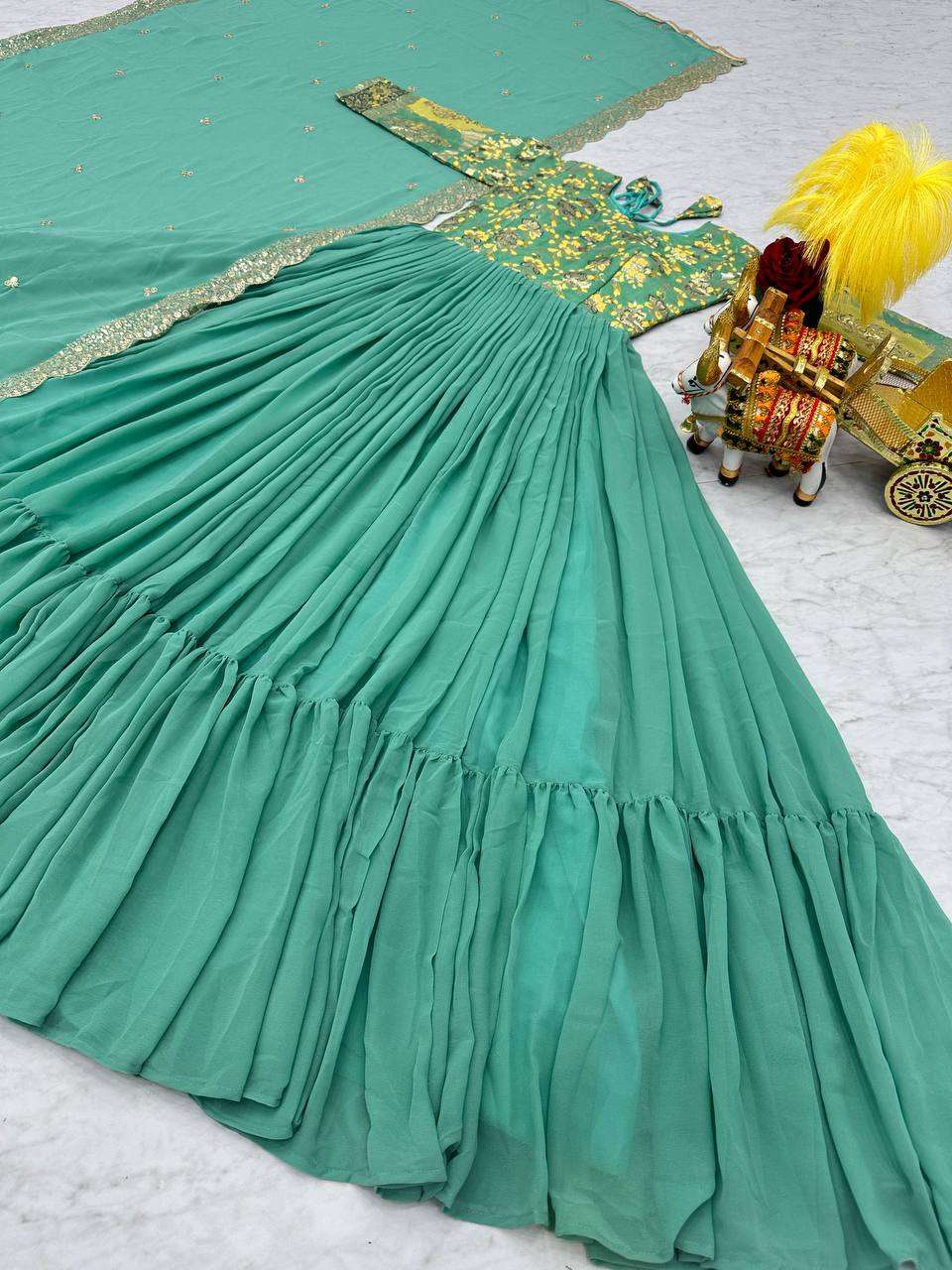 RAM 052 FANCY DESIGNER LONG GOWN WITH DUPATTA BE