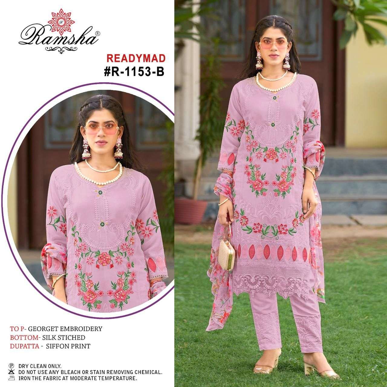 RAMSHA R 1153 GEORGETTE BEAUTIFUL DESIGNER SUIT