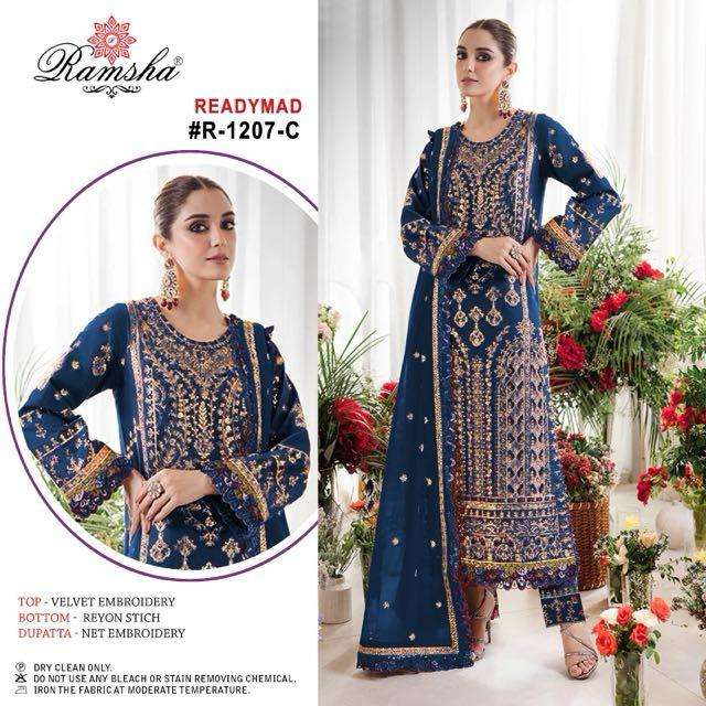 RAMSHA R 1207 VELVET HEAVY DESIGNER PAKISTANI SUIT