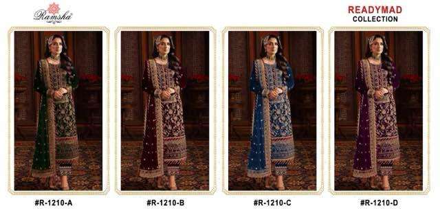 RAMSHA R 1210 VELVET DESIGNER WEDDING WEAR SUIT