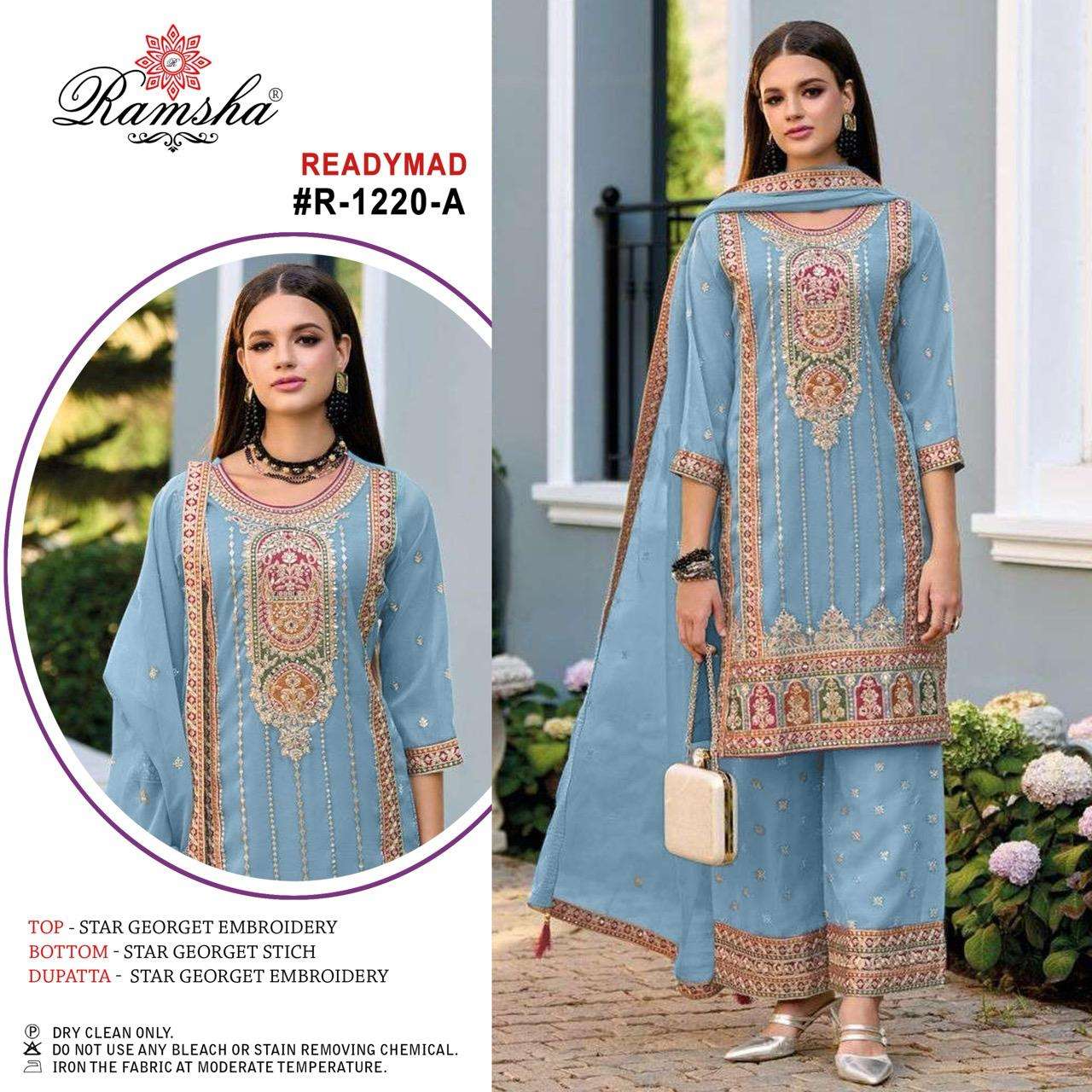 RAMSHA R 1220 GEORGETTE DESIGNER PAKISTANI SUIT
