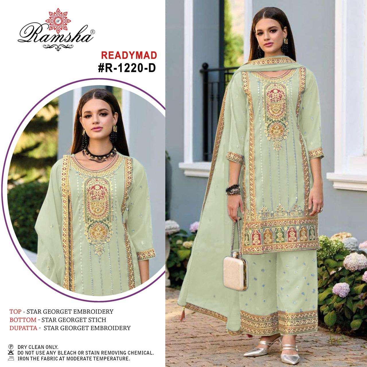 RAMSHA R 1220 GEORGETTE DESIGNER PAKISTANI SUIT