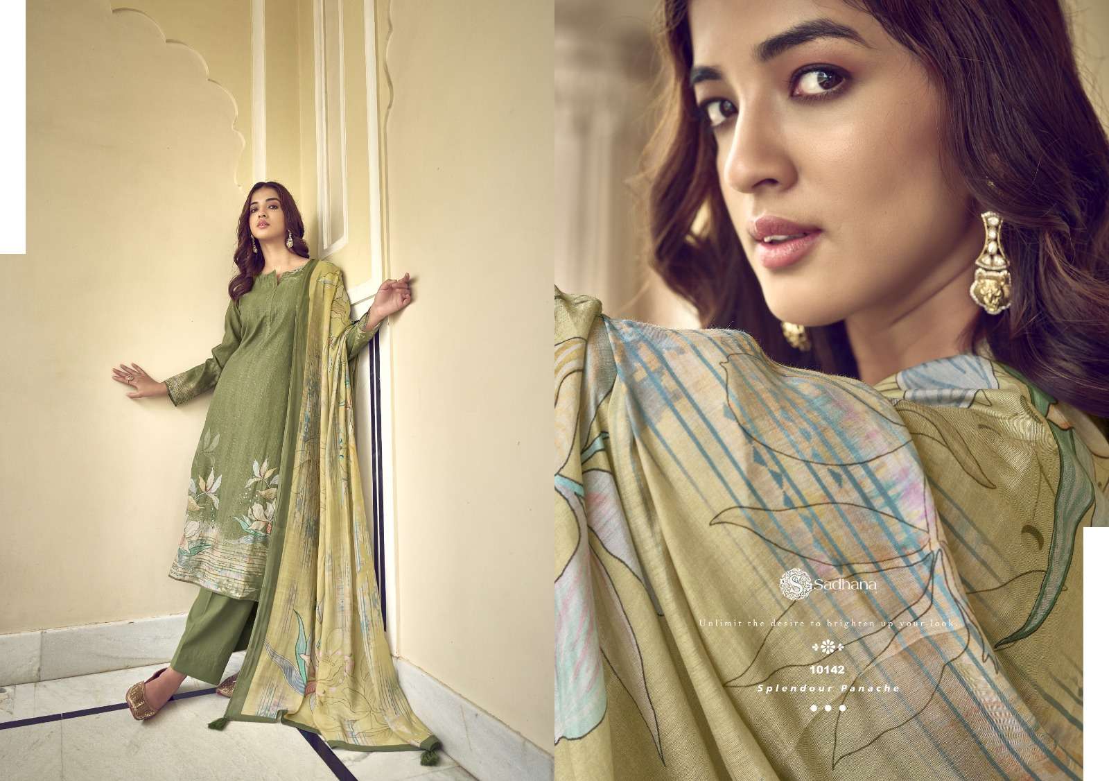 SADHANA FASHION NORAH MUSLIN DIGITAL PRINT WITH WORK SUIT