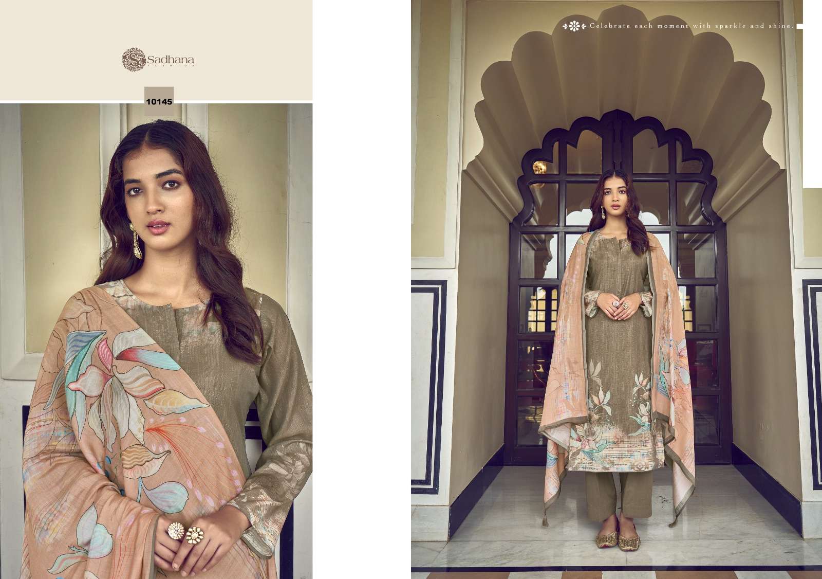 SADHANA FASHION NORAH MUSLIN DIGITAL PRINT WITH WORK SUIT