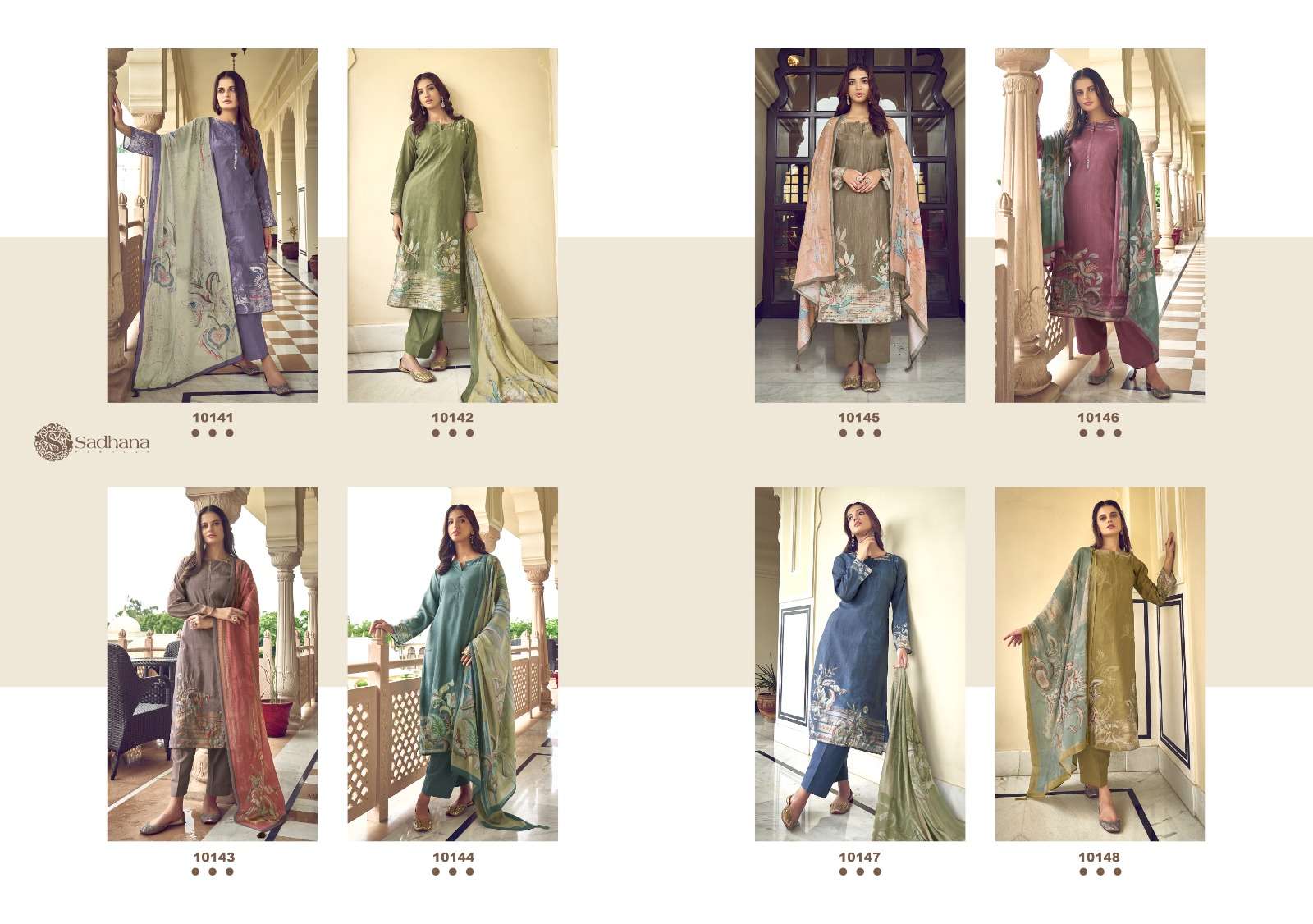 SADHANA FASHION NORAH MUSLIN DIGITAL PRINT WITH WORK SUIT