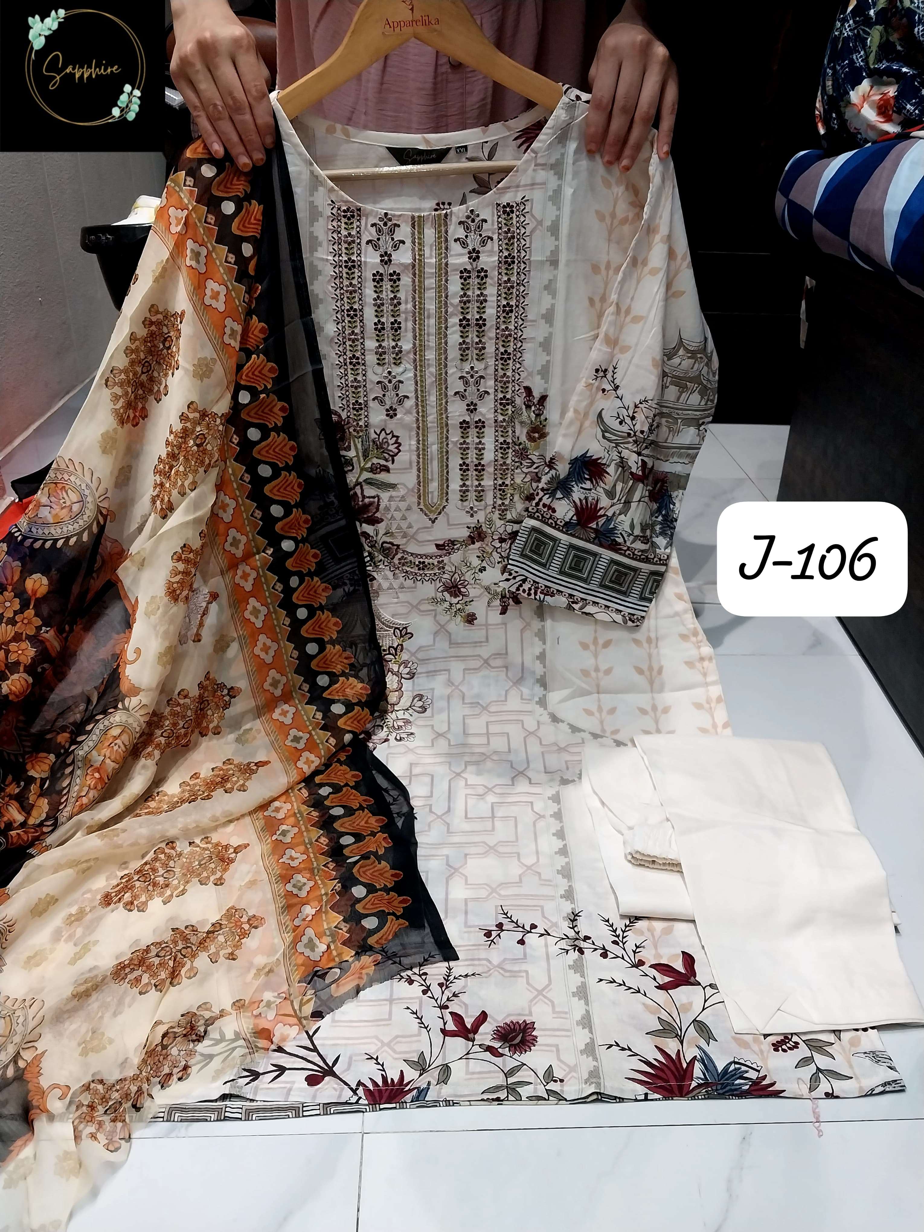 SAPPHIRE JAZMIN VOL J 106 PAKISTANI LAWN SUIT
