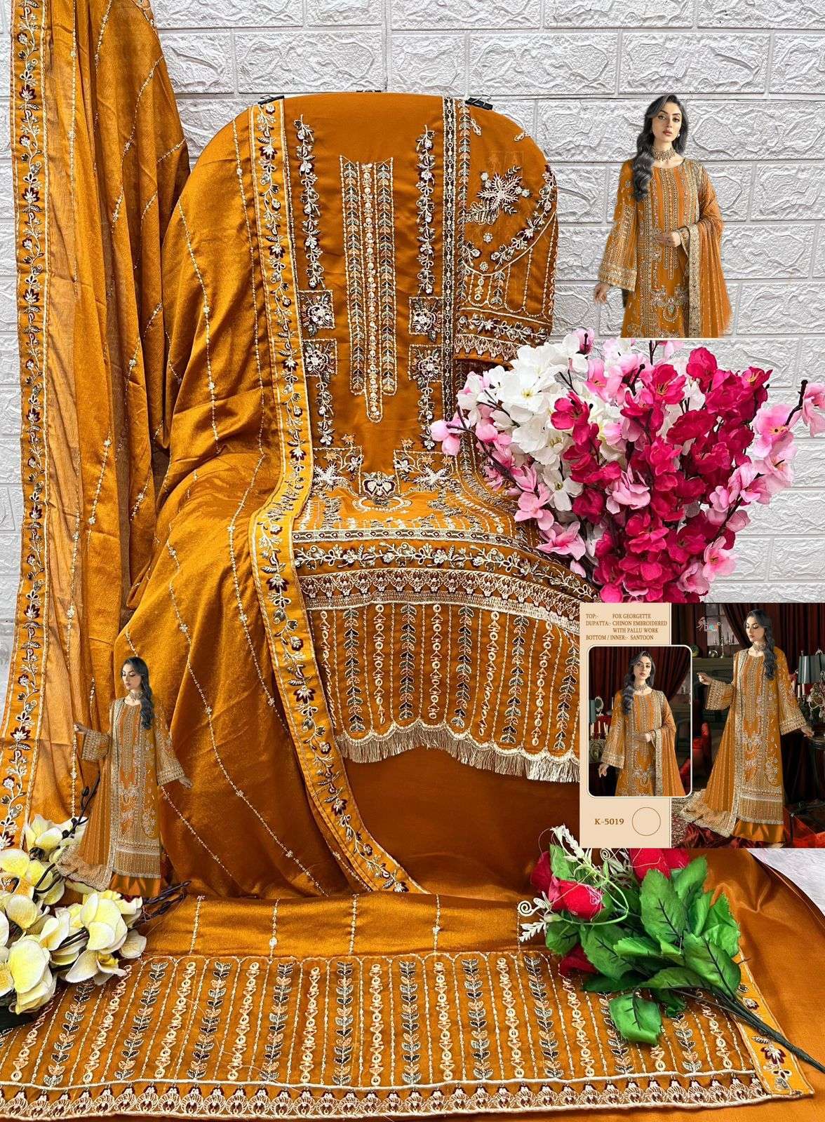 SHREE FAB DESIGN NO - K 5019 HEAVY EMBROIDERY PAKISTANI SUIT