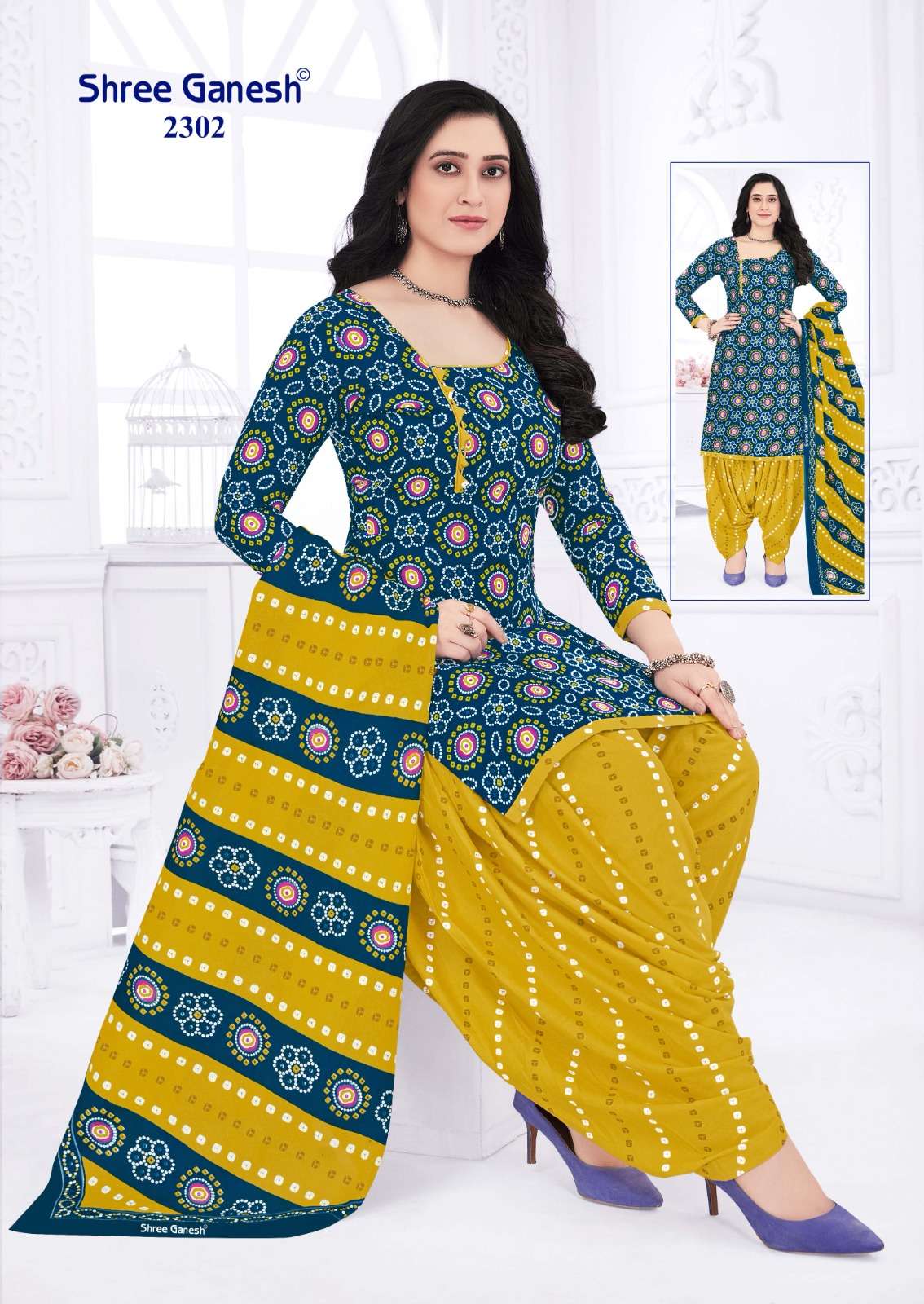 SHREE GANESH BANDHANI VOL 3 COTTON PATIYALA SALWAR SUIT
