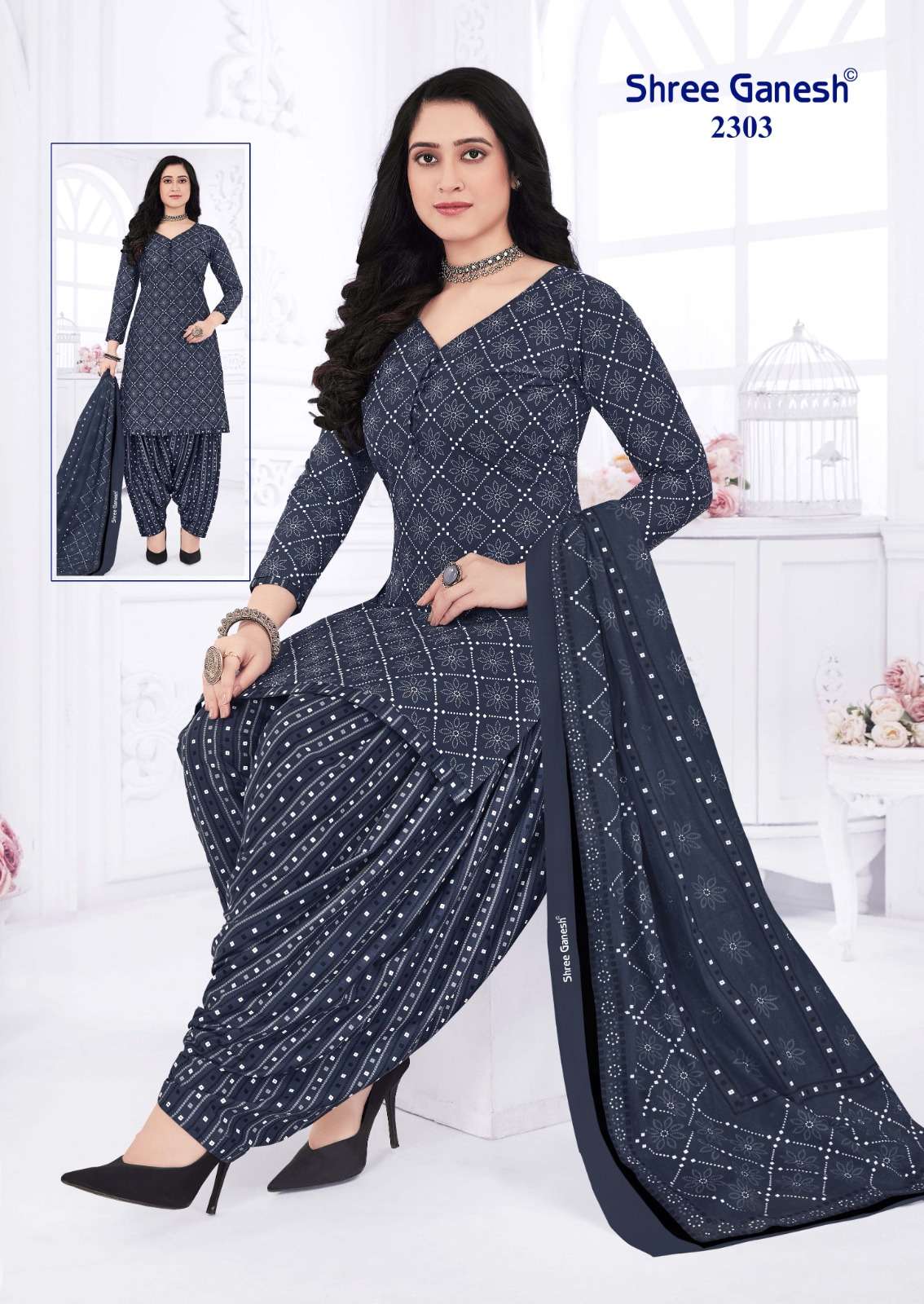 SHREE GANESH BANDHANI VOL 3 COTTON PATIYALA SALWAR SUIT