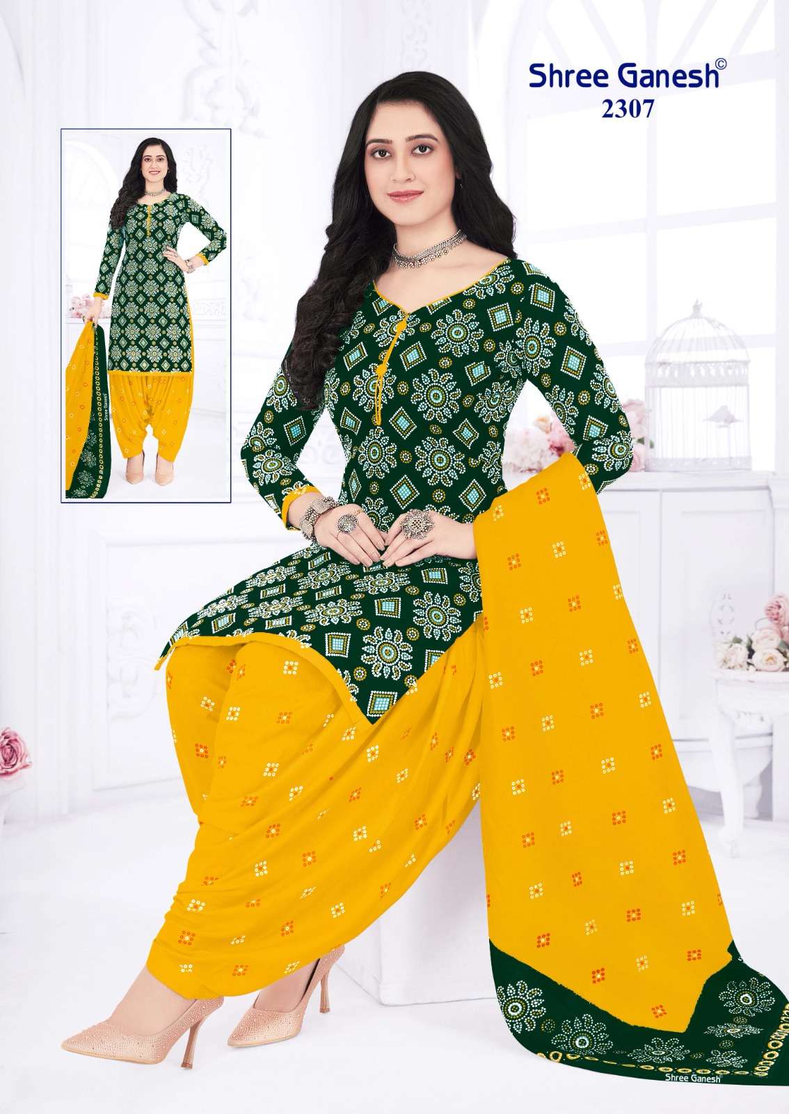 SHREE GANESH BANDHANI VOL 3 COTTON PATIYALA SALWAR SUIT