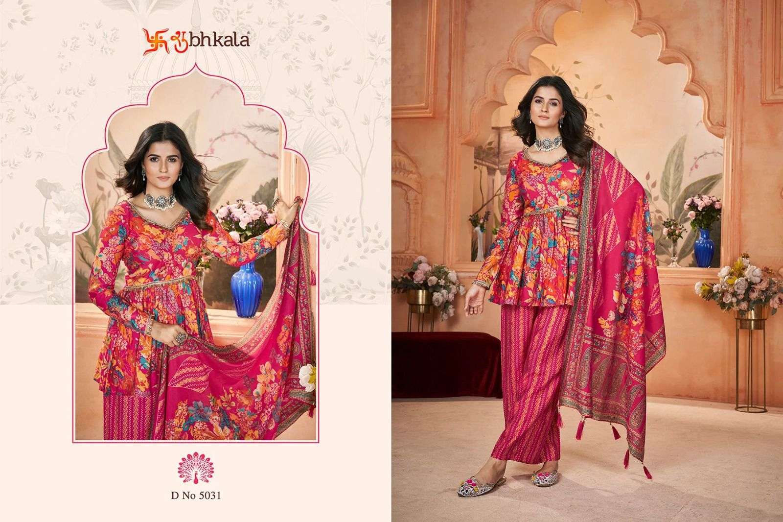 SHUBHKALA FLORY VOL 47 DIGITAL PRINT TOP WITH BOTTOM AND DUPATTA SET 
