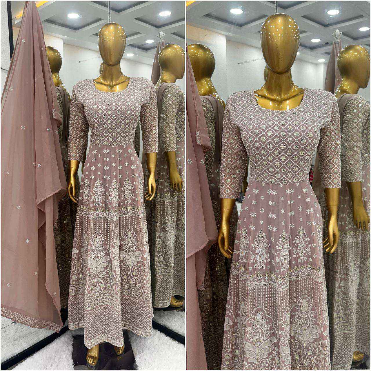 SR 1645 HEAVY DESIGNER ANARKALI GOWN DRESS