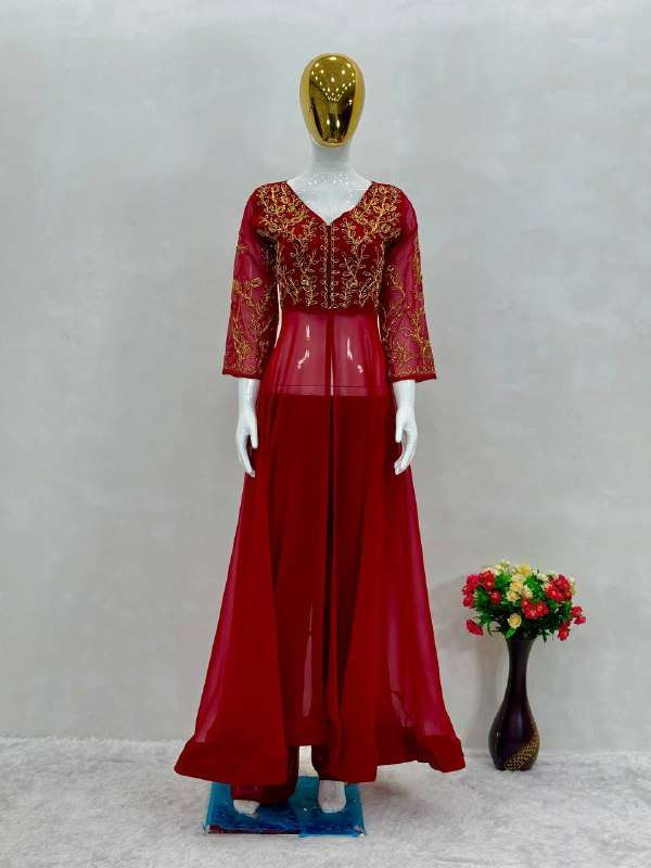 ST 182 ANARKALI GOWN WITH PANT SET 