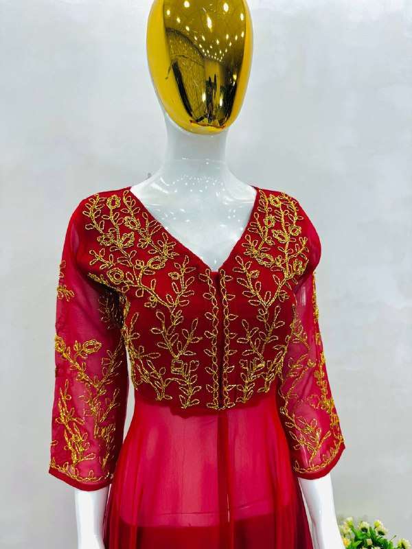 ST 182 ANARKALI GOWN WITH PANT SET 