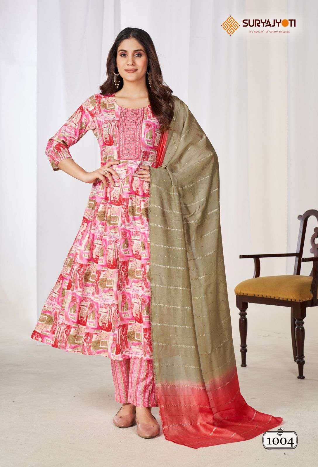  SURYAJYOTI ANARKALI SPECIAL VOL 1 RAYON FOIL PRINTED KURTI COMBO SET 