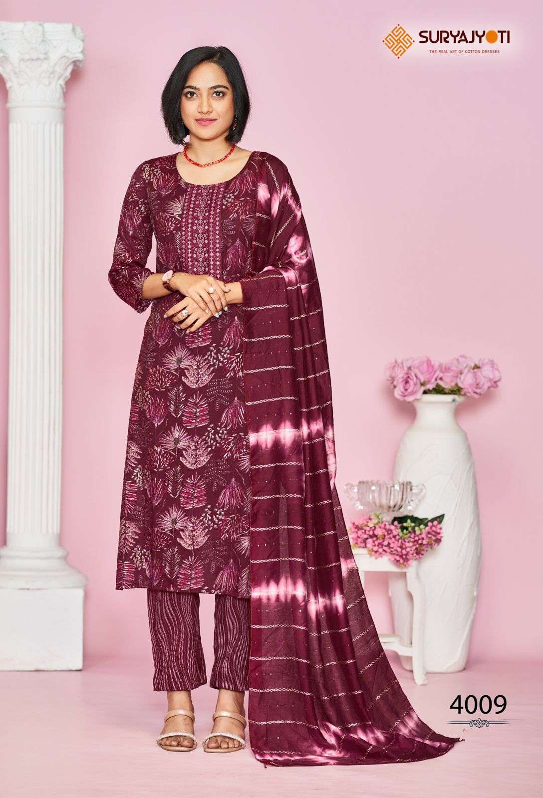 SURYAJYOTI KRITIKA VOL 4 RAYON PRINTS KURTI COMBO SET 