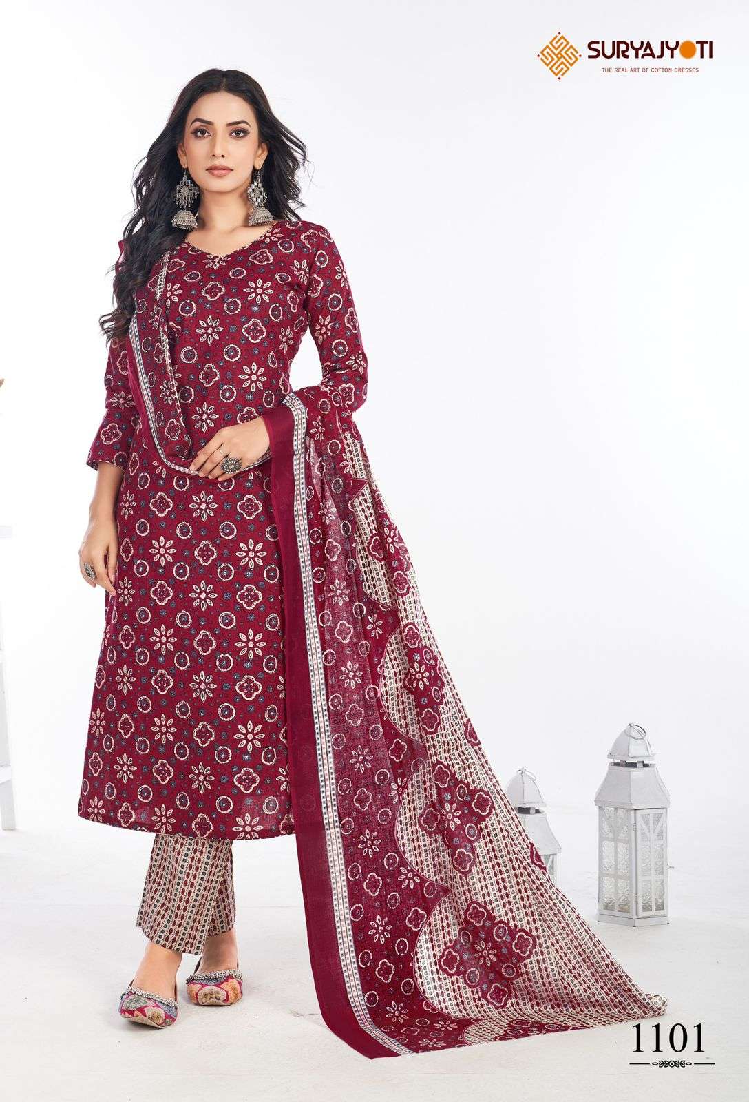SURYAJYOTI PREYASI VOL 11 COTTON PRINT KURTI COMBO SET 