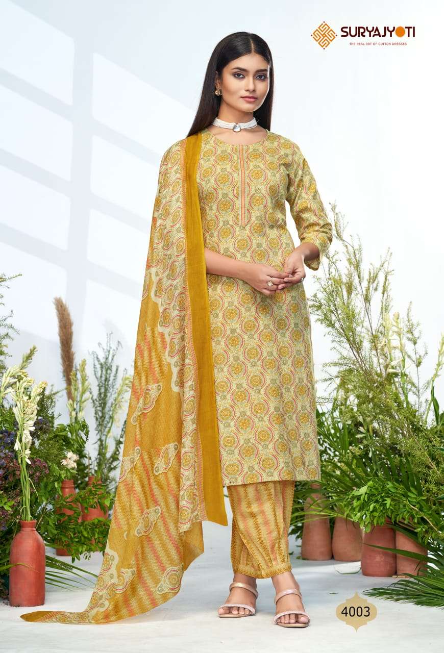 SURYAJYOTI PRIYAL VOL 4 COTTON PRINT KURTI COMBO SET 
