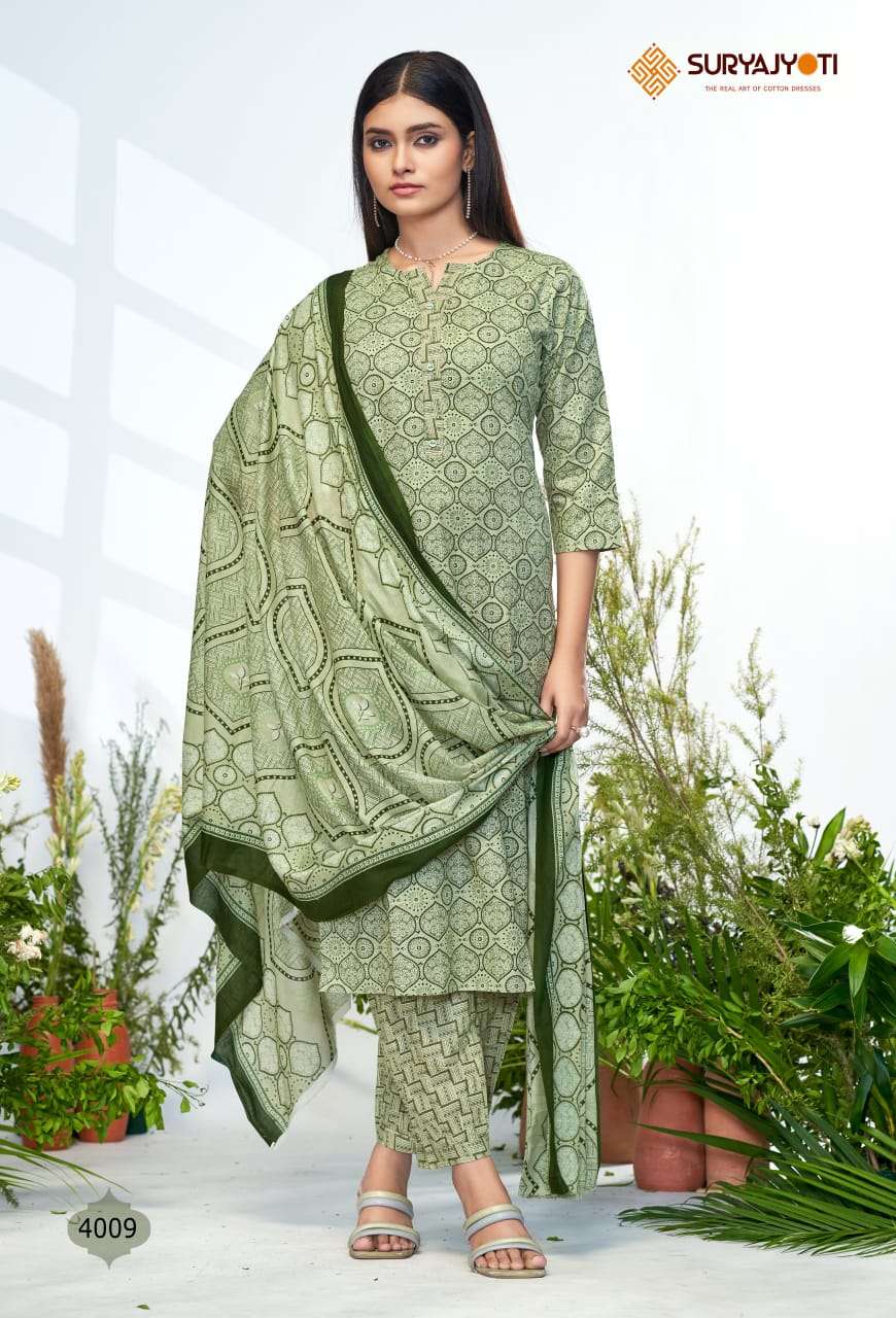 SURYAJYOTI PRIYAL VOL 4 COTTON PRINT KURTI COMBO SET 