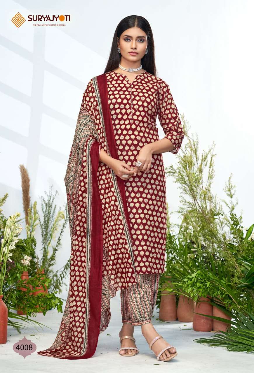 SURYAJYOTI PRIYAL VOL 4 COTTON PRINT KURTI COMBO SET 