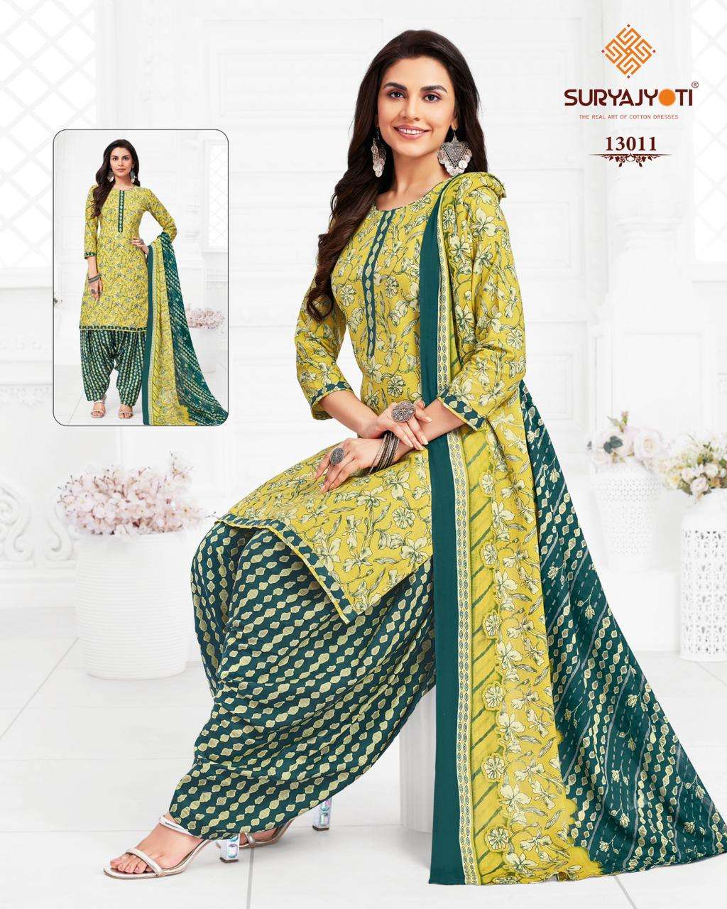 SURYAJYOTI TRENDY PATIYALA VOL 13 COTTON PRINTED SUIT
