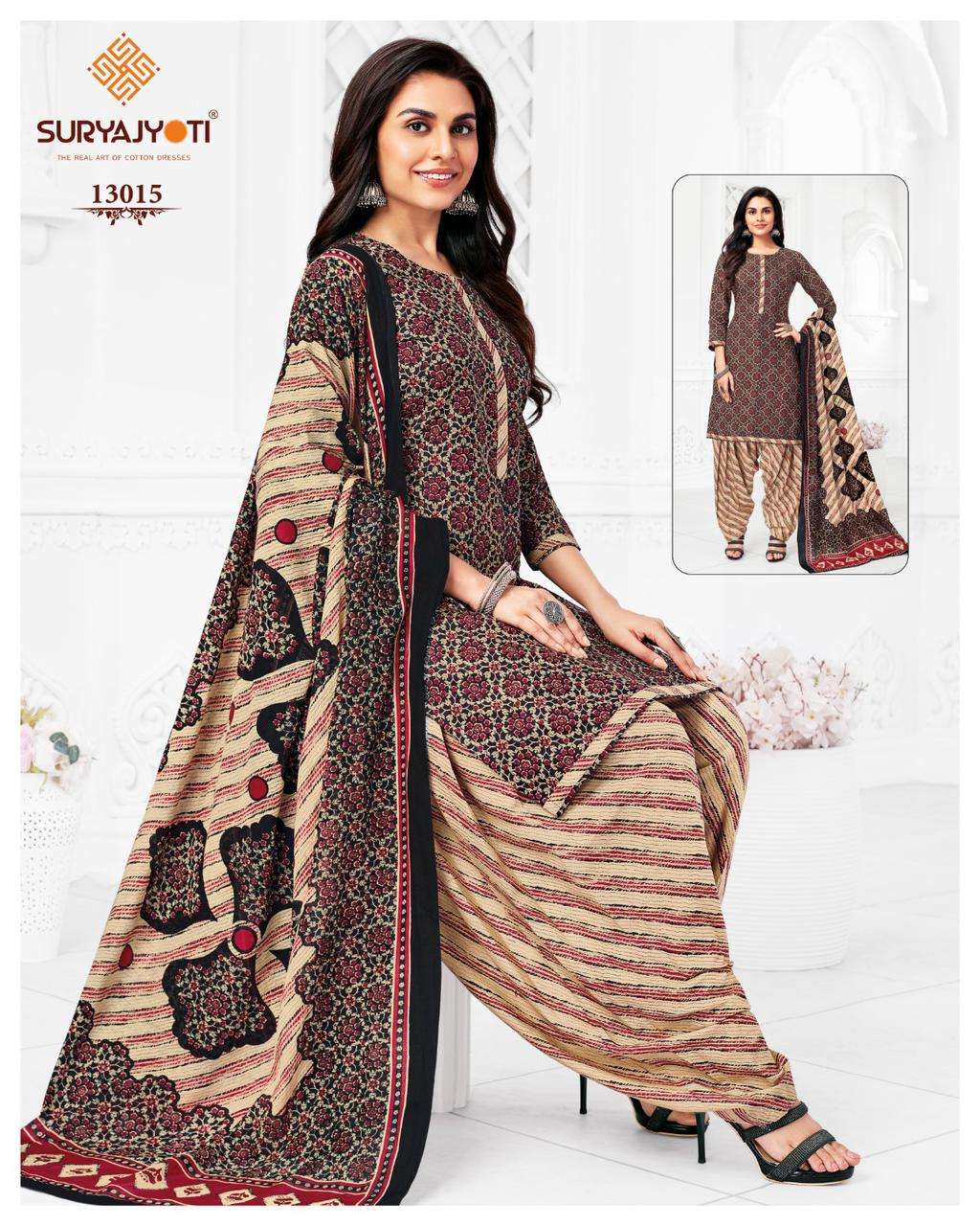 SURYAJYOTI TRENDY PATIYALA VOL 13 COTTON PRINTED SUIT