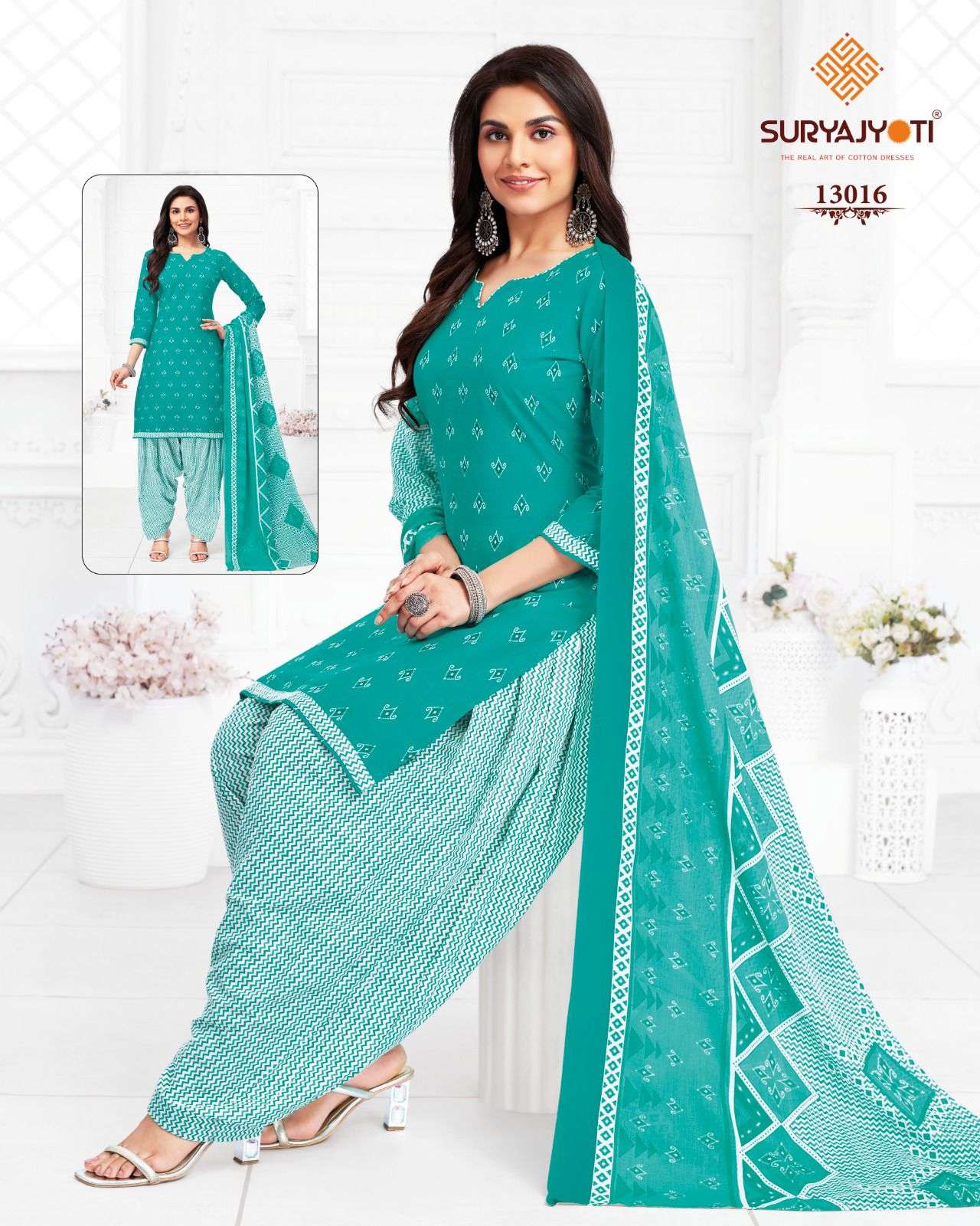 SURYAJYOTI TRENDY PATIYALA VOL 13 COTTON PRINTED SUIT