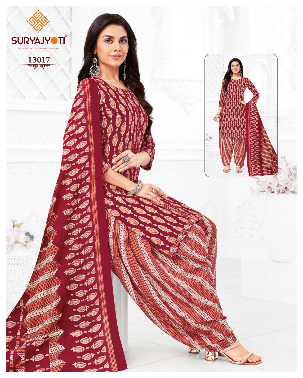 SURYAJYOTI TRENDY PATIYALA VOL 13 COTTON PRINTED SUIT
