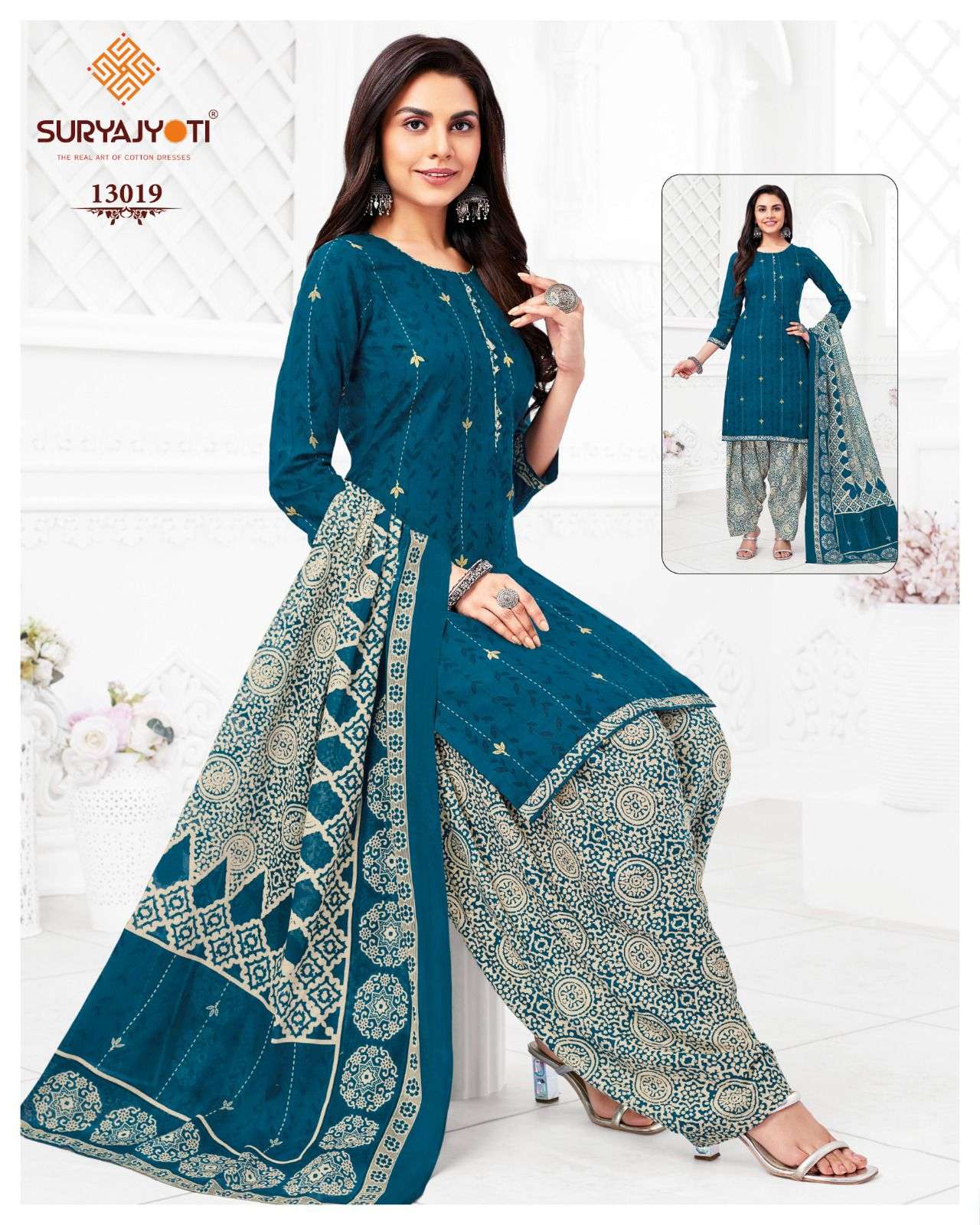 SURYAJYOTI TRENDY PATIYALA VOL 13 COTTON PRINTED SUIT