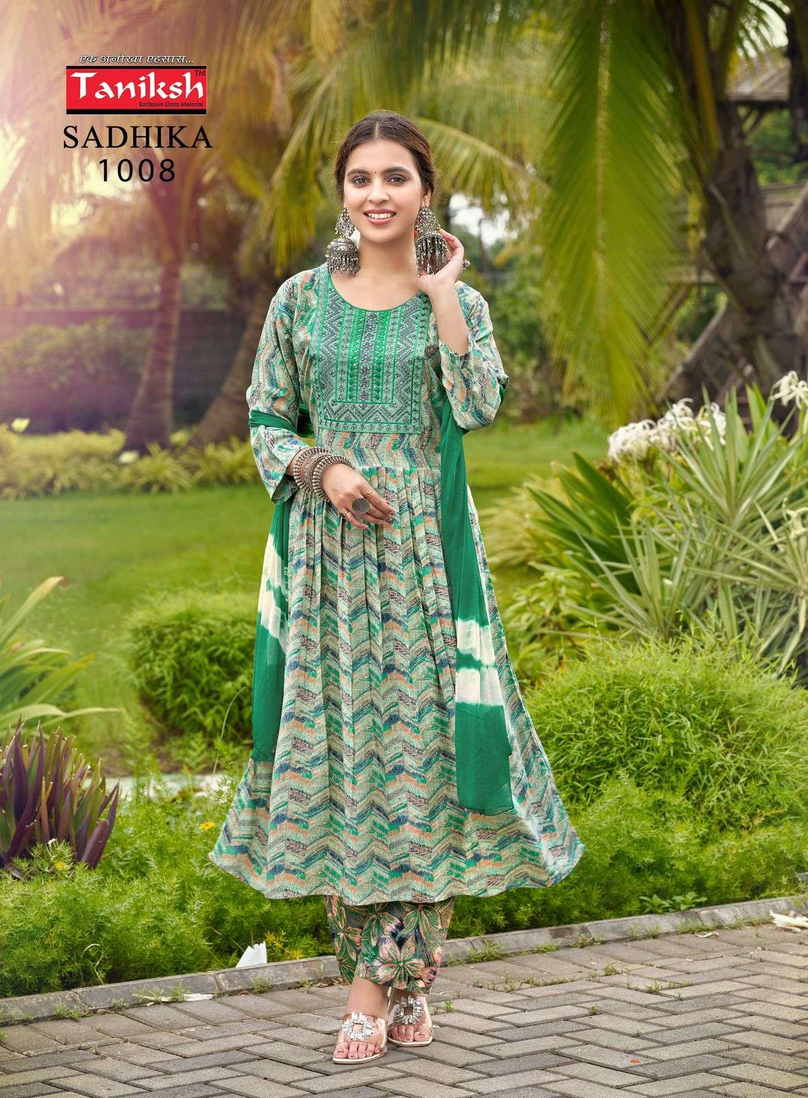 TANIKSH SADHIKA FANCY NAIRA CUT PATTERN KURTI COMBO SET 