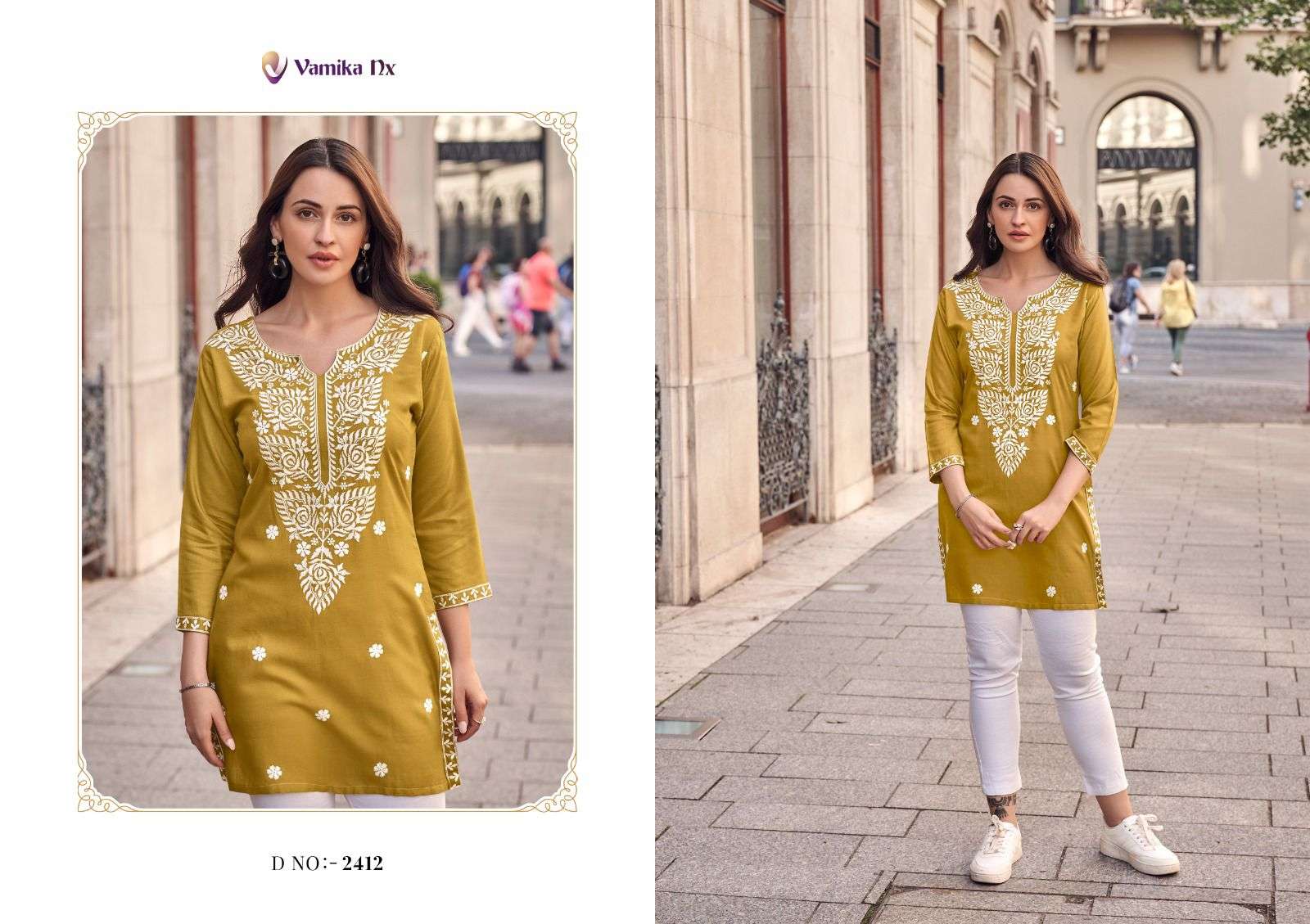 VAMIKA NX RUHANA VOL 2 LUCKNOWI WORK FANCY LADIES KURTI 