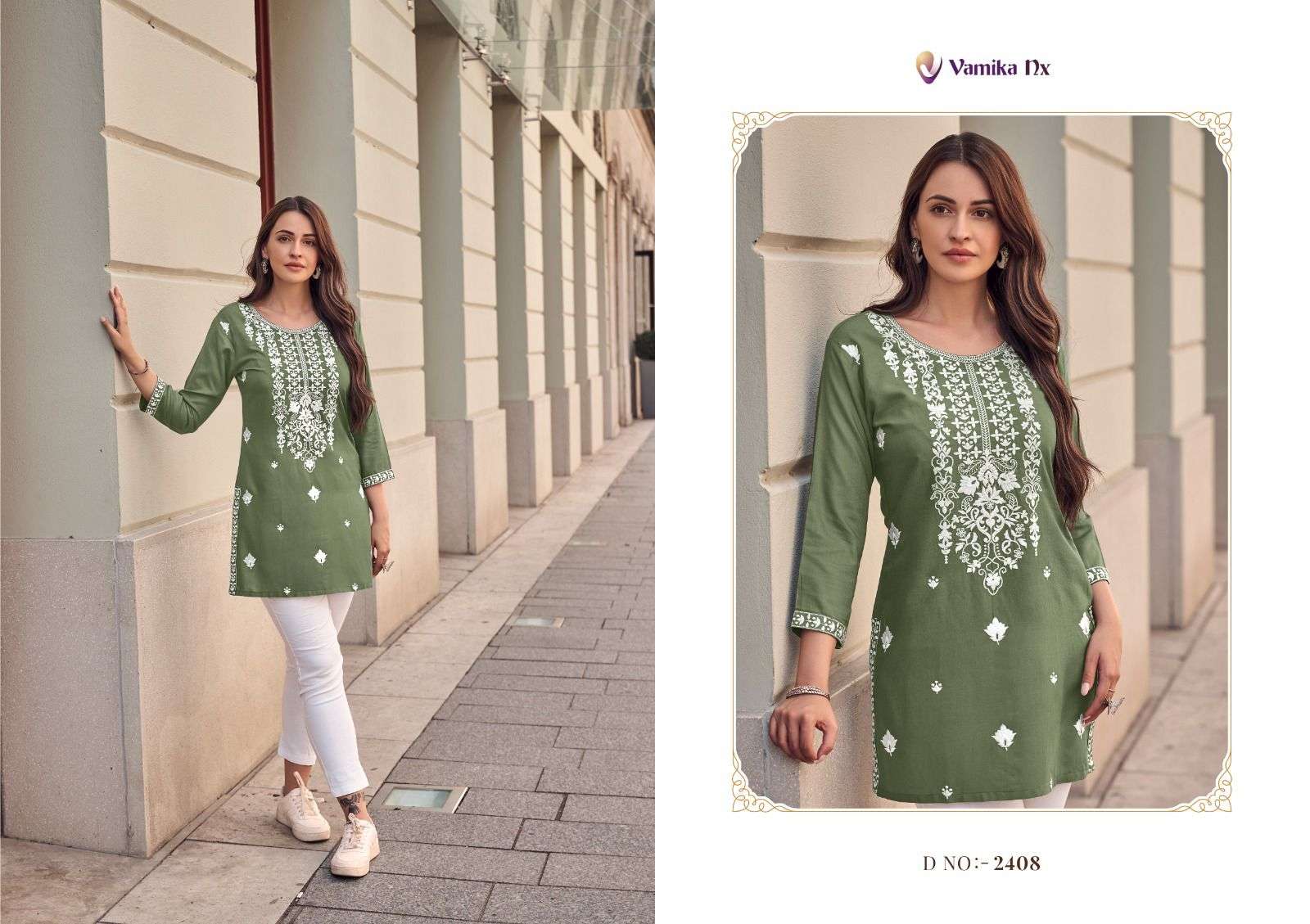 VAMIKA NX RUHANA VOL 2 LUCKNOWI WORK FANCY LADIES KURTI 