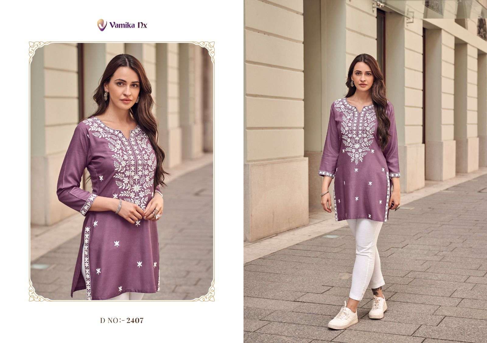 VAMIKA NX RUHANA VOL 2 LUCKNOWI WORK FANCY LADIES KURTI 