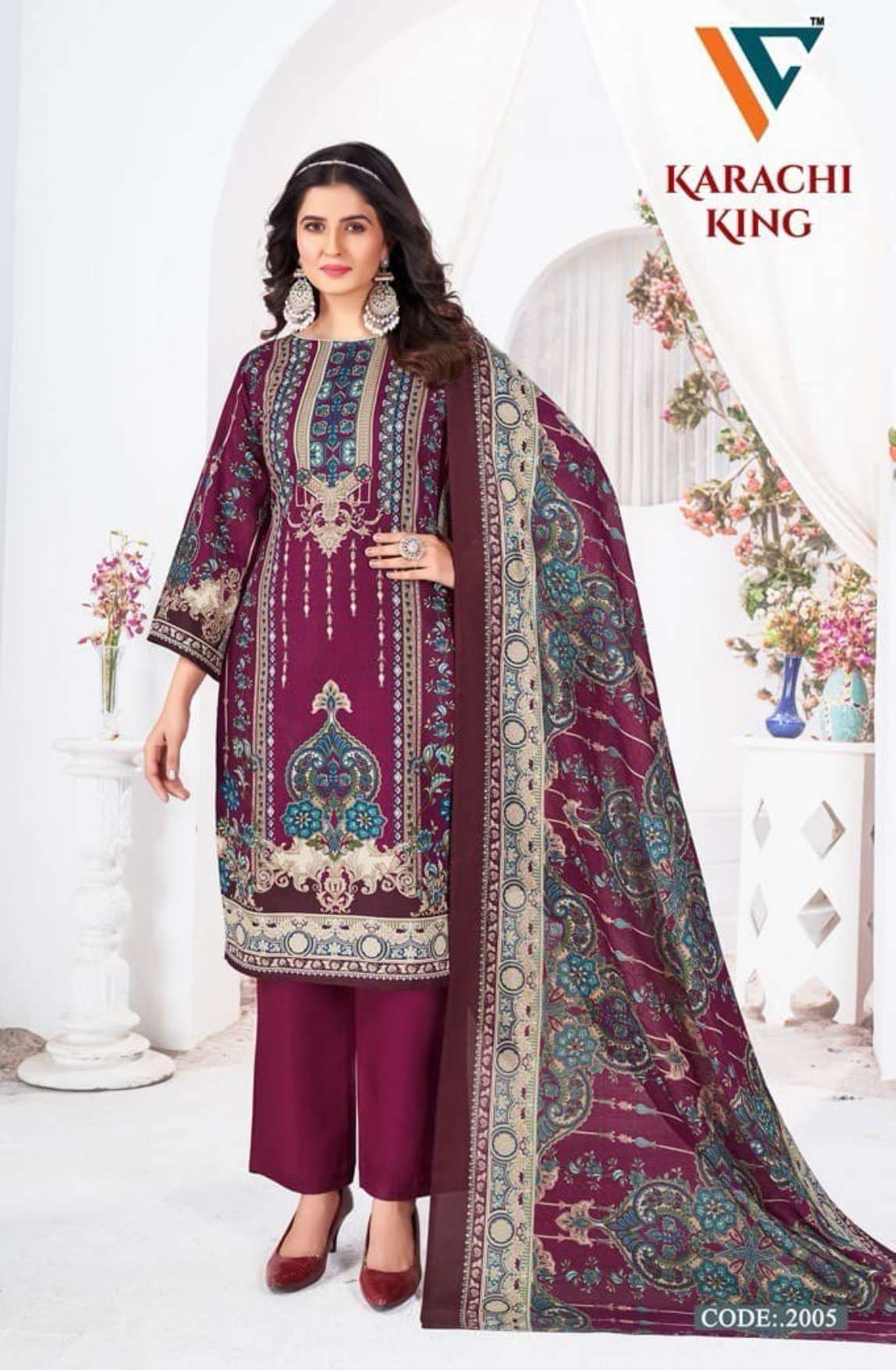 VANDANA‎‎‎‎ CREATION KARACHI‎ KING‎‎ VOL 2 COTTON DIGITAL PRINTS SALWAR SUIT