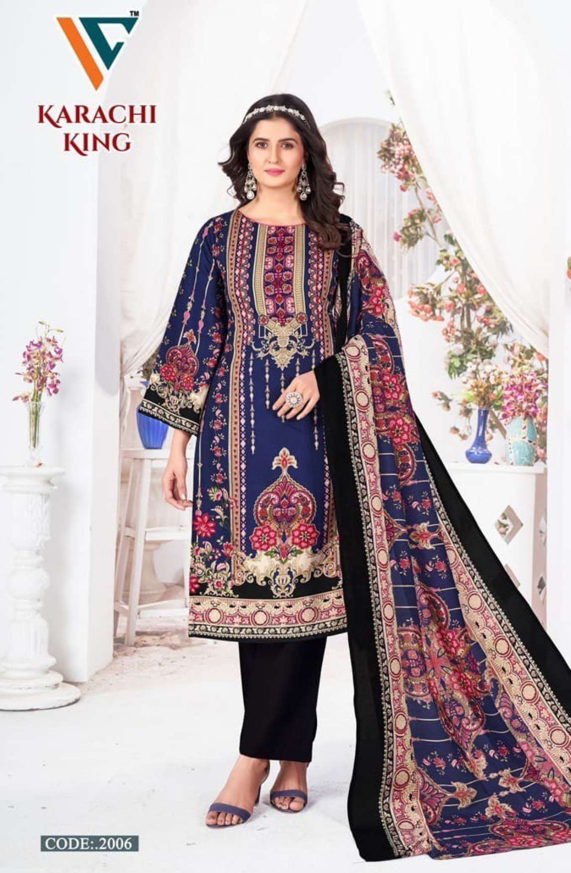 VANDANA‎‎‎‎ CREATION KARACHI‎ KING‎‎ VOL 2 COTTON DIGITAL PRINTS SALWAR SUIT