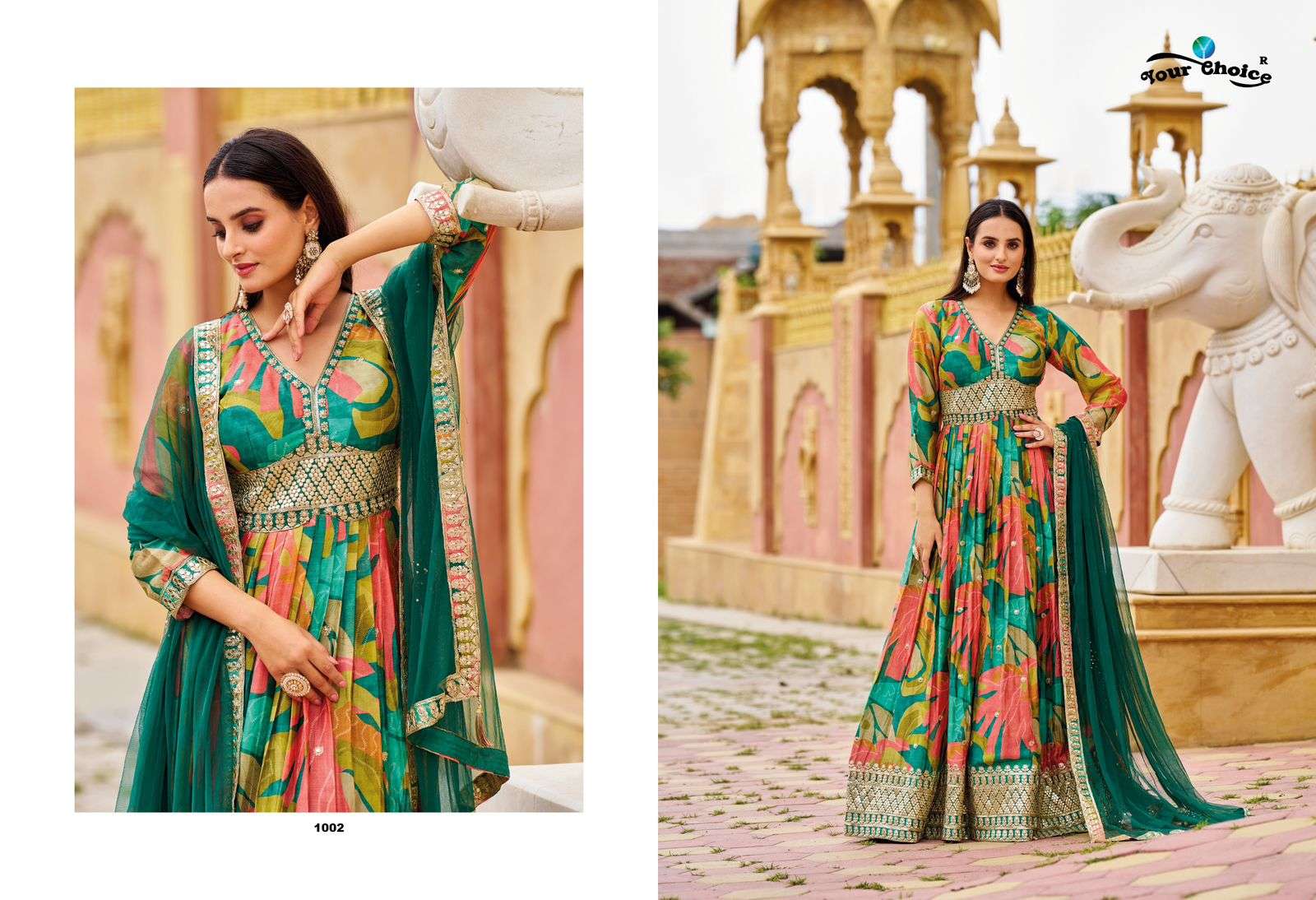 YOUR CHOICE GLAM PARTY WEAR LONG GOWN DRESS