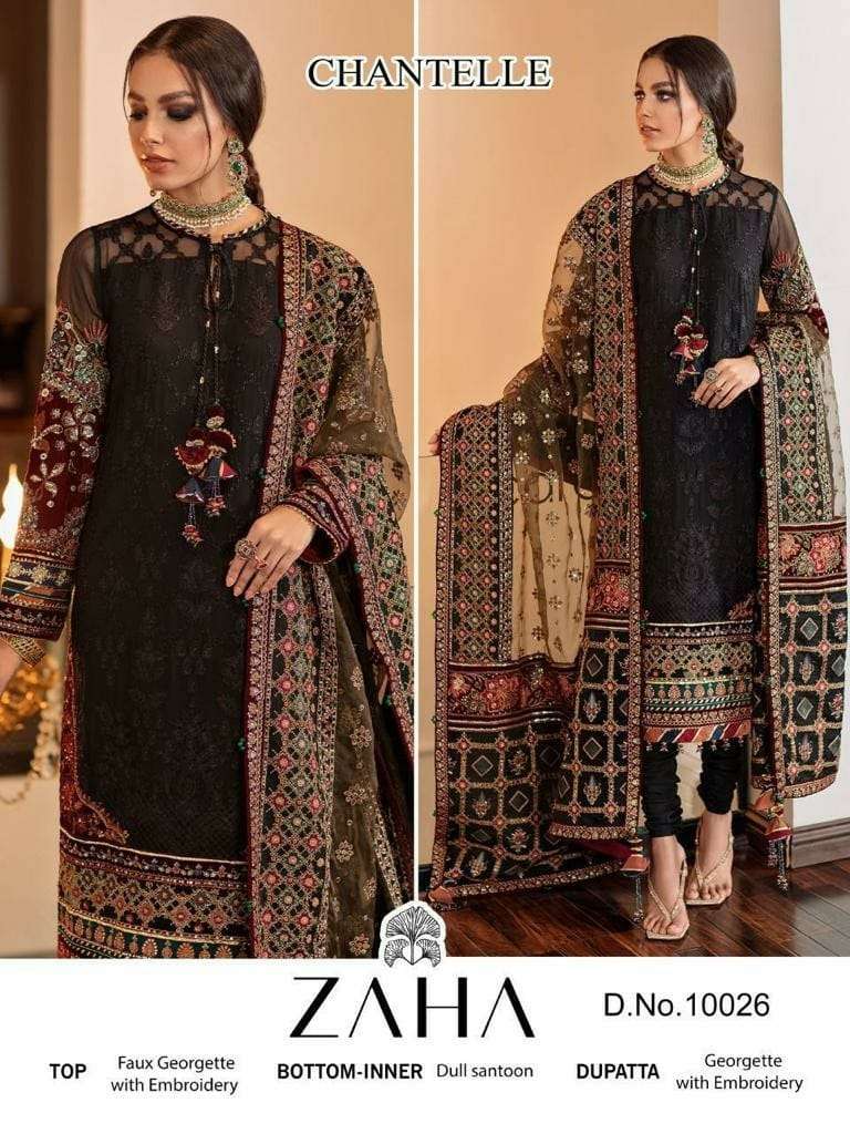 ZAHA DESIGN NO - 10026 HEAVY EMBROIDERED PAKISTANI SUIT