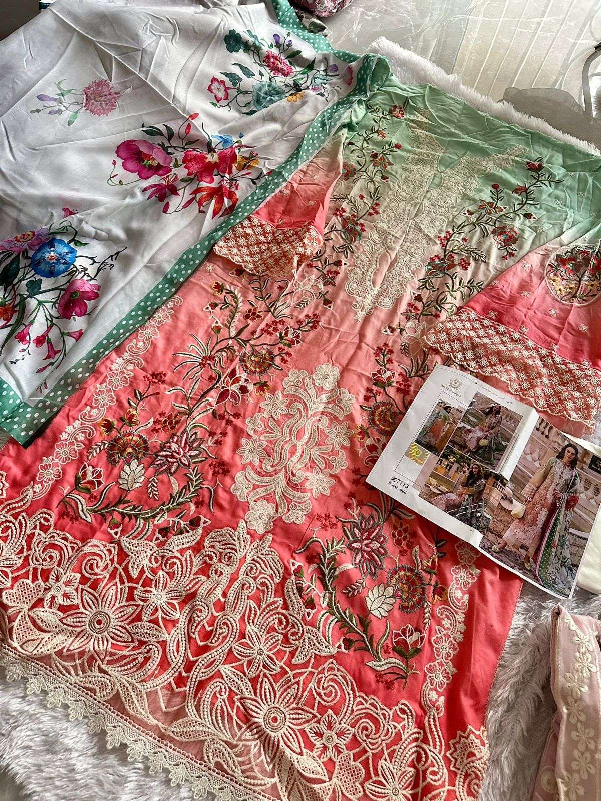ZIAAZ DESIGNS CODE NO - 544  COTTON BEAUTIFUL PARTY WEAR SUIT