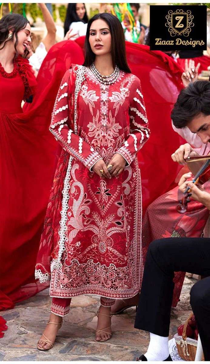 ZIAAZ DESIGNS CODE NO - 572 BEAUTIFUL HEAVY WORK PARTY WEAR SUIT 