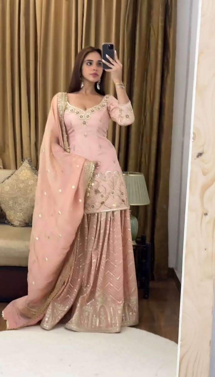 ZSR 3081 HEAVY DESIGNER SHARARA SUIT