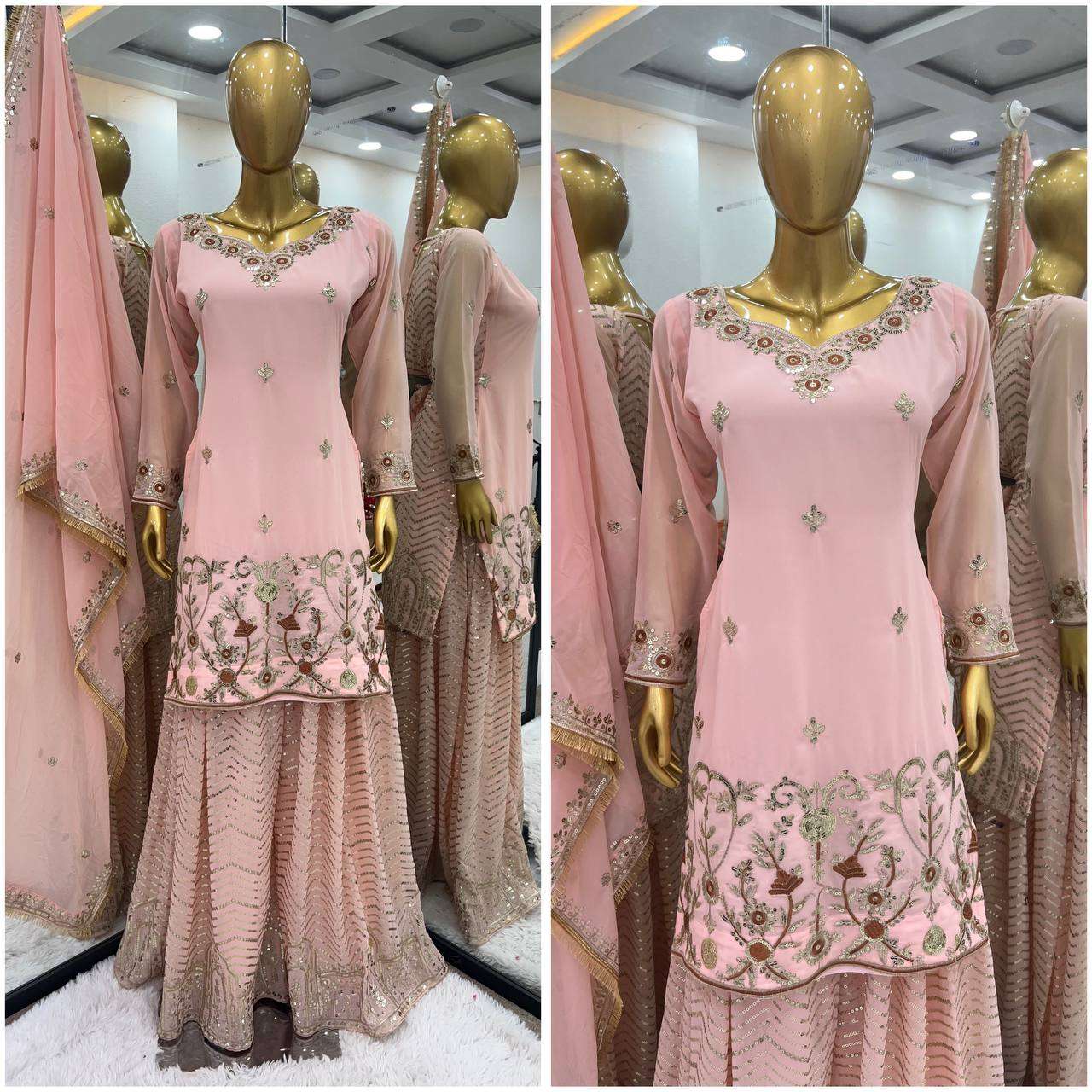 ZSR 3081 HEAVY DESIGNER SHARARA SUIT