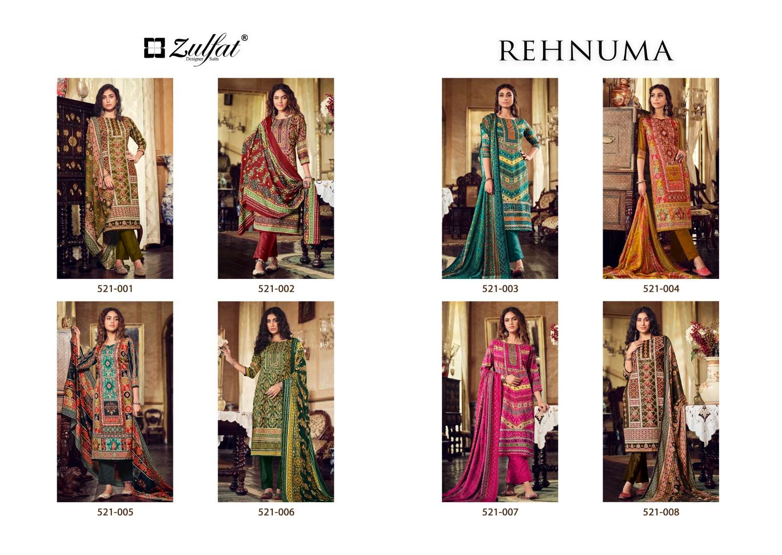 ZULFAT DESIGNER SUITS REHNUMA WOOLEN PASHMINA DIGITAL PRINT SUIT