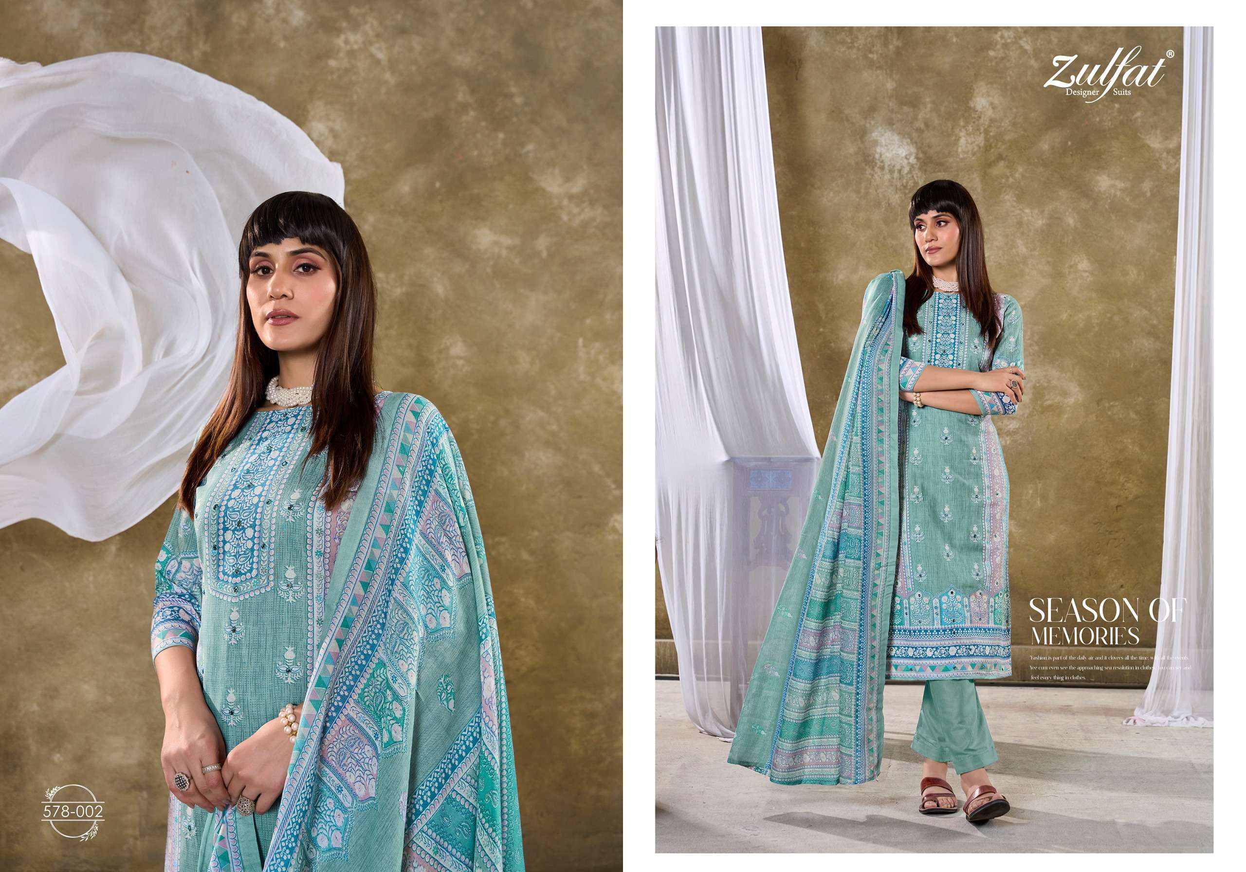 ZULFAT DESIGNER SUITS SUMMER SWAG VOL 3 COTTON DESIGNER PRINT SUIT