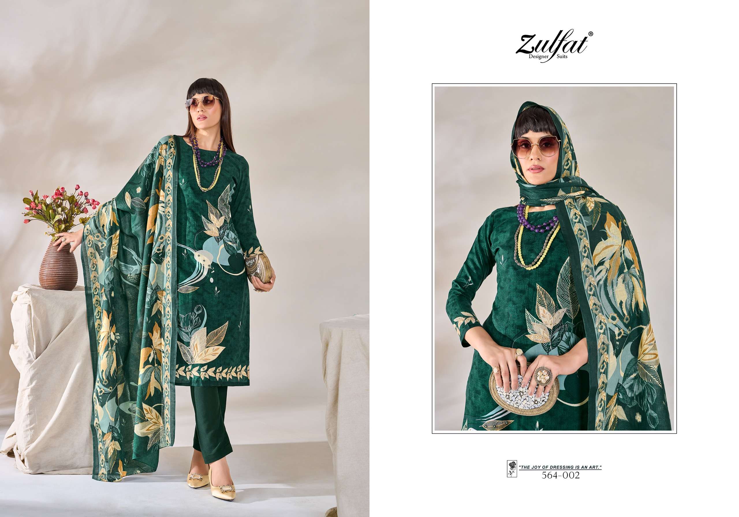 ZULFAT DESIGNER SUITS ZAHAVI VOL 3 VISCOSE FANCY WORK SUIT