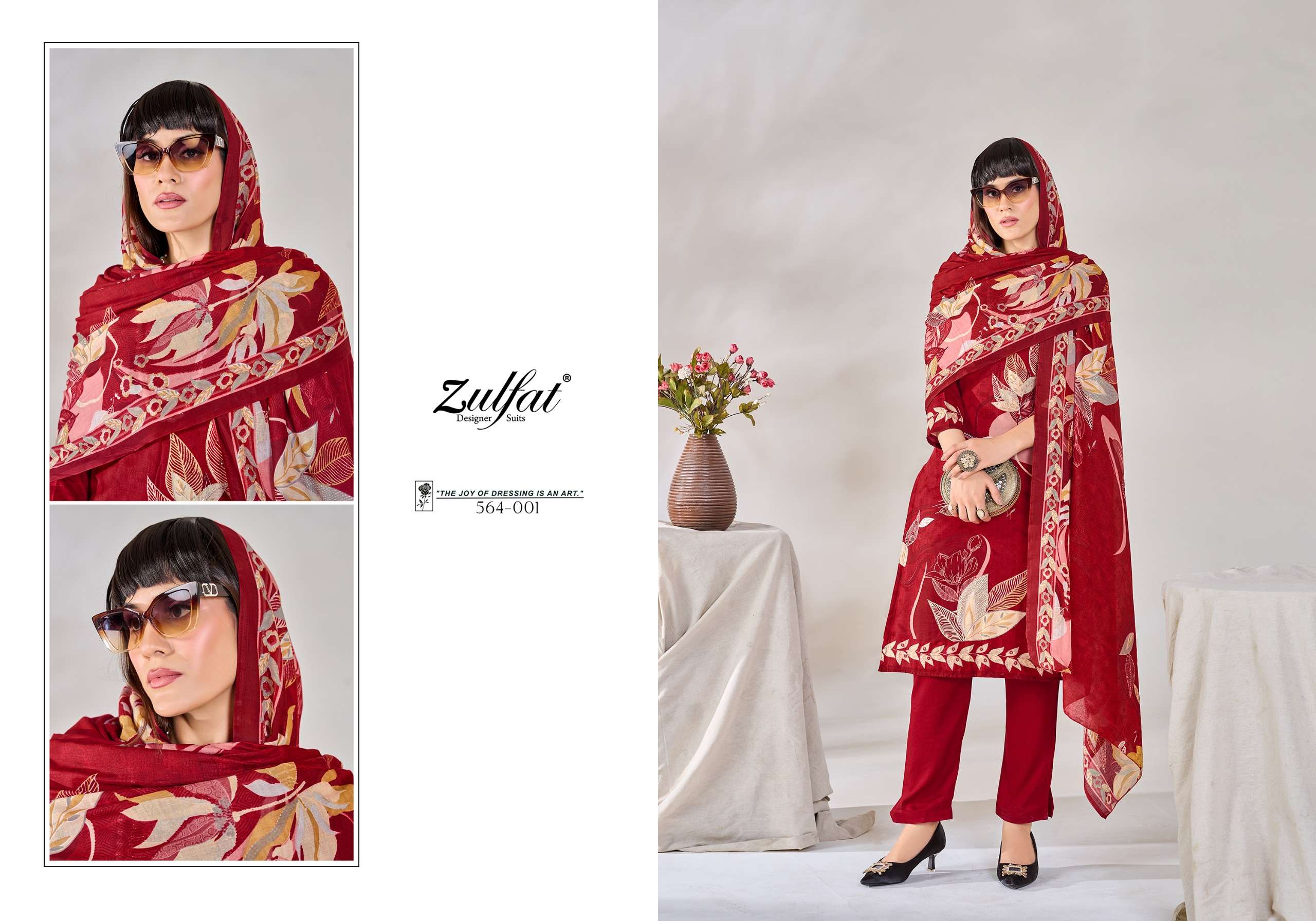 ZULFAT DESIGNER SUITS ZAHAVI VOL 3 VISCOSE FANCY WORK SUIT