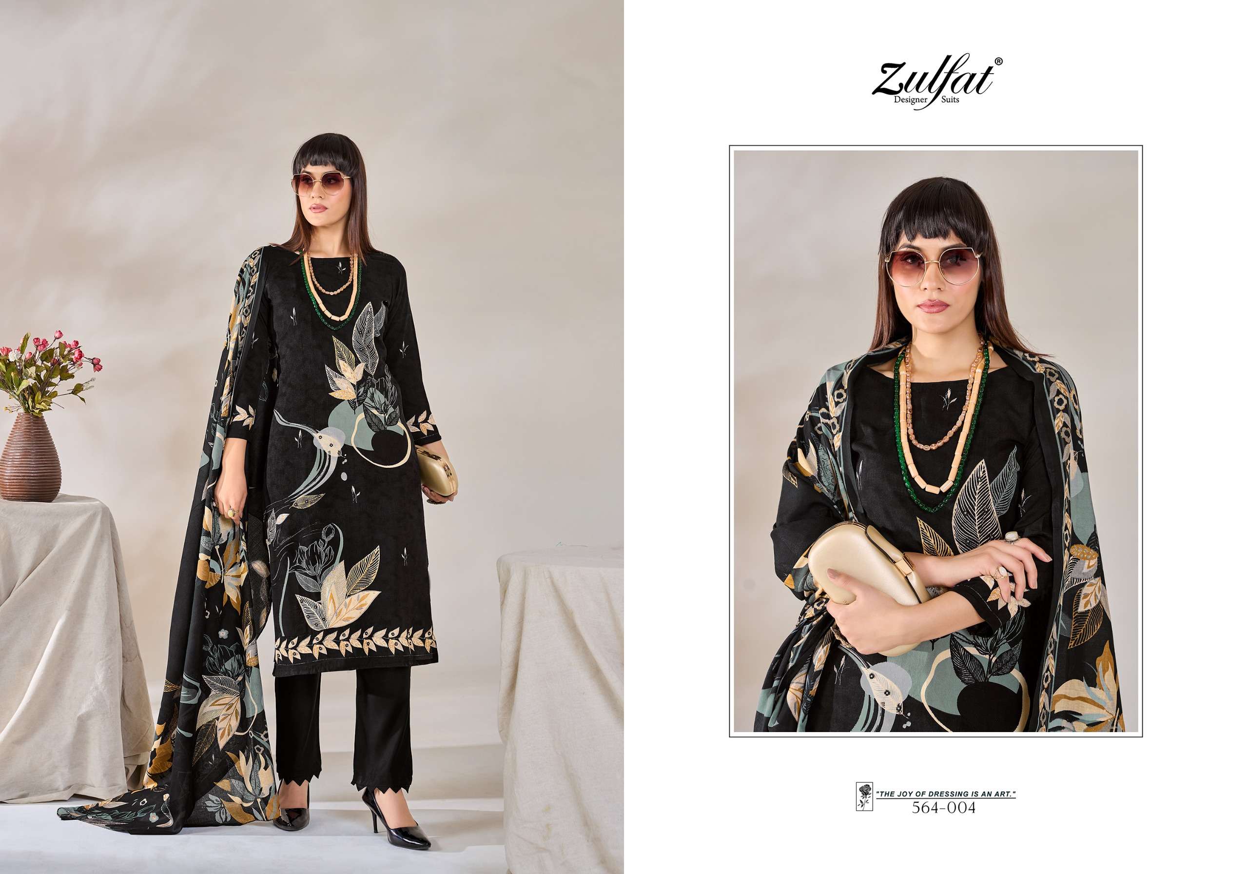 ZULFAT DESIGNER SUITS ZAHAVI VOL 3 VISCOSE FANCY WORK SUIT